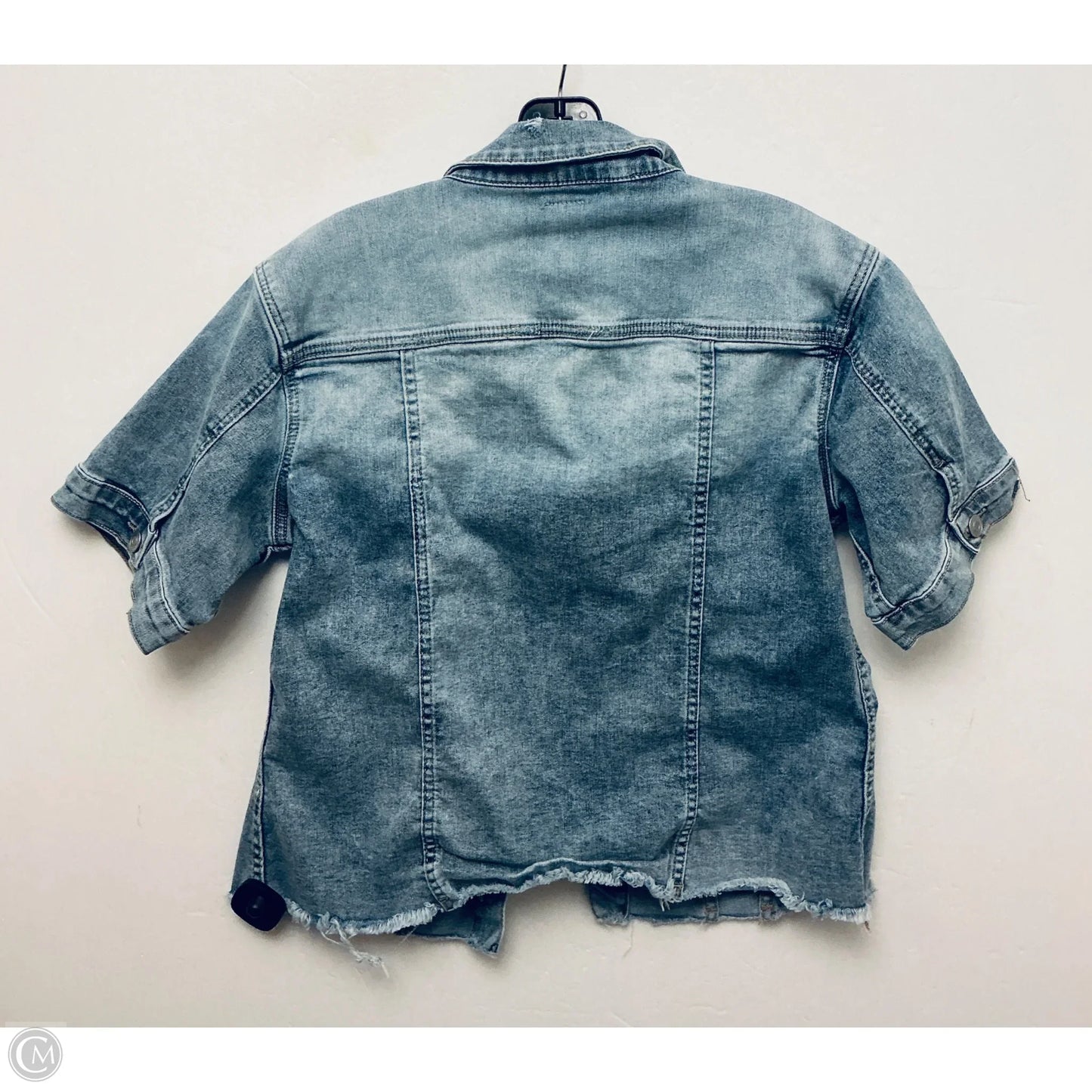 Jacket Shirt By Zigzag Stripe In Blue Denim, Size: L
