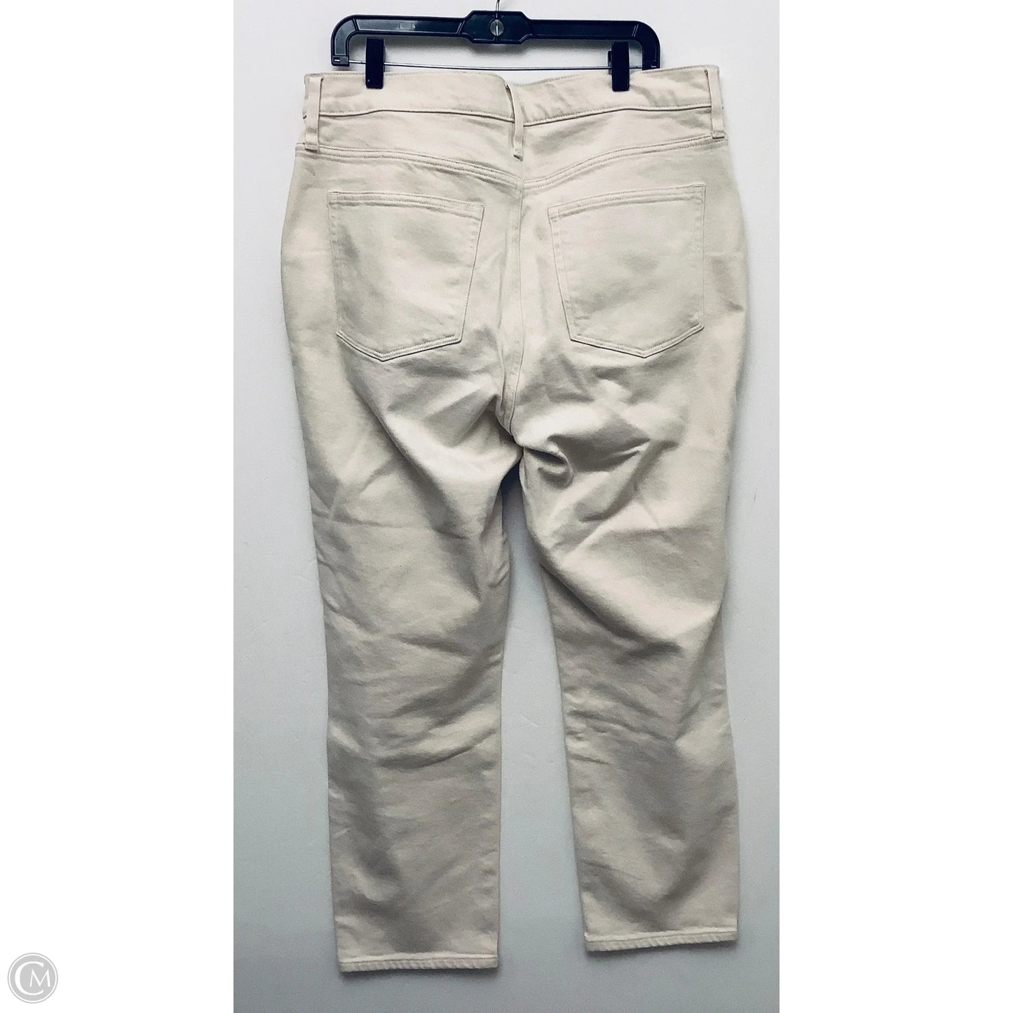 Jeans Straight By J. Crew In Cream, Size: 18
