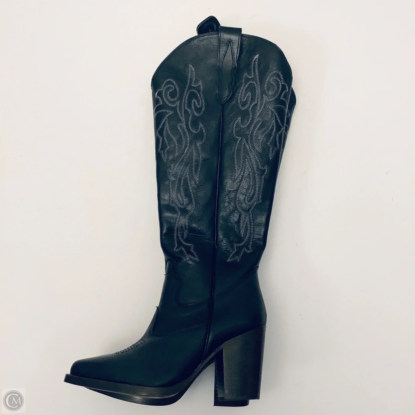 Boots Knee Heels By Cmc In Black, Size: 11