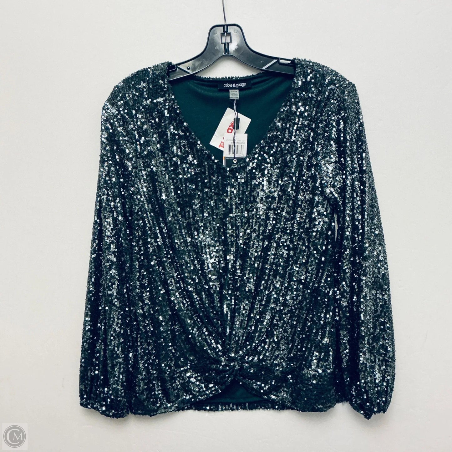 Top Long Sleeve By Cable And Gauge In Green, Size: S