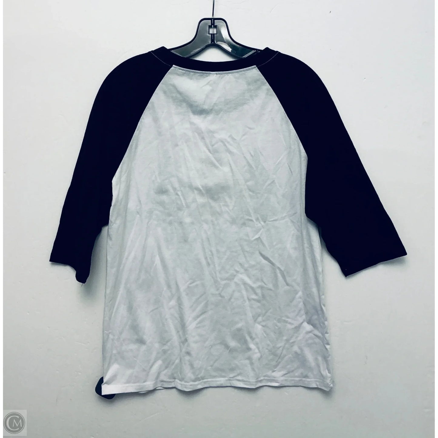 Tunic 3/4 Sleeve By Clothes Mentor In Black & White, Size: M