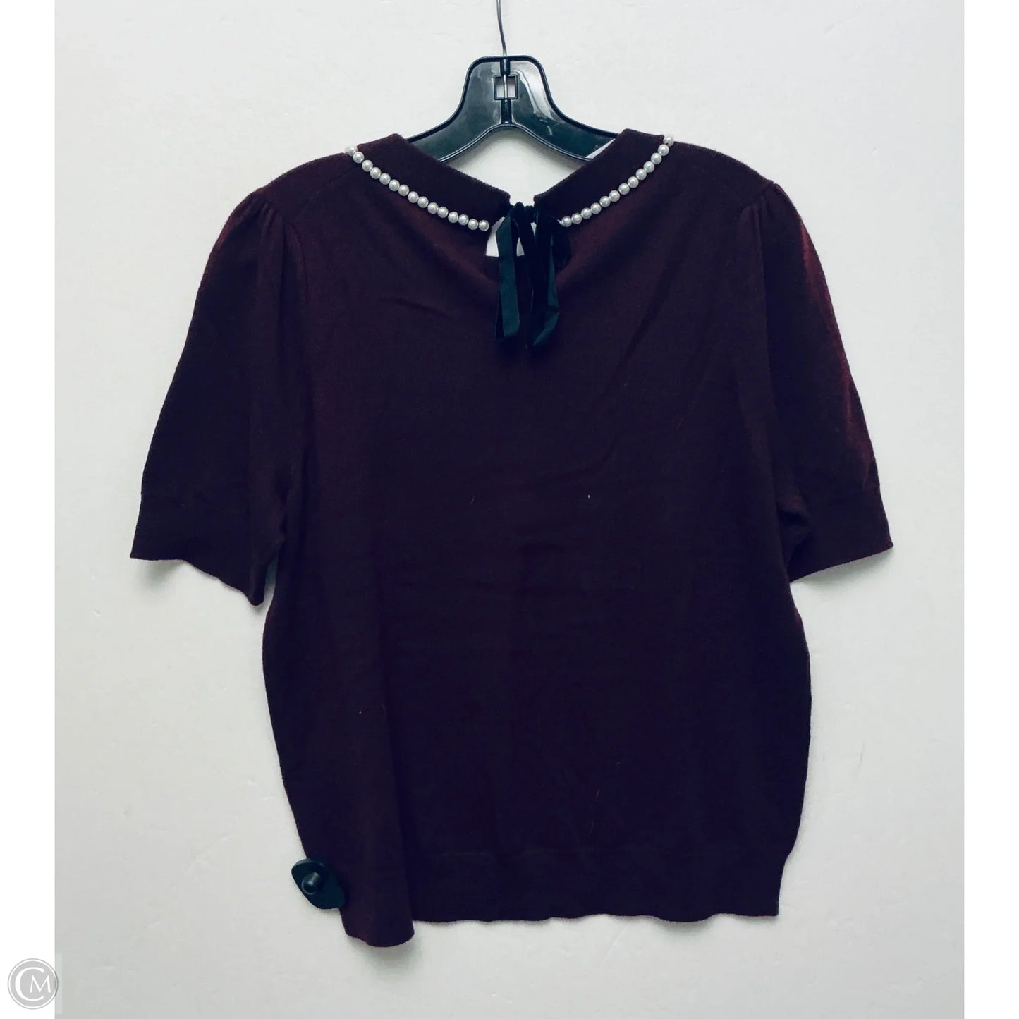 Top Short Sleeve Designer By Kate Spade In Maroon, Size: Xl