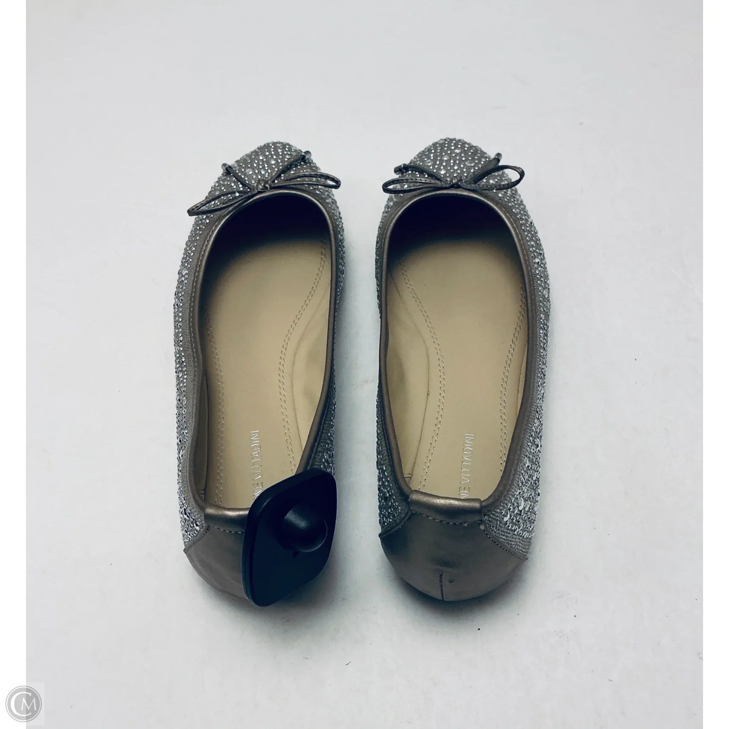 Shoes Flats By Adrienne Vittadini In Silver, Size: 9
