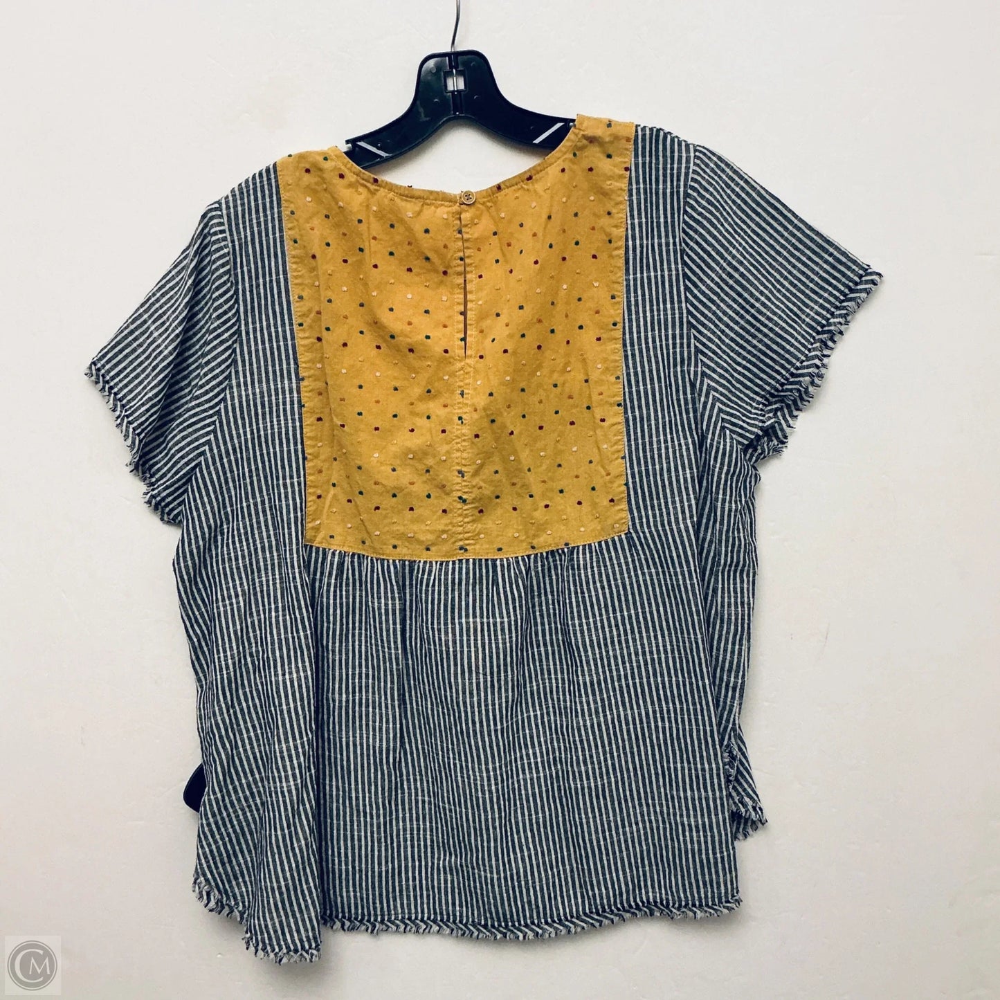 Top Short Sleeve By Ivy Jane In Striped Pattern, Size: Xl