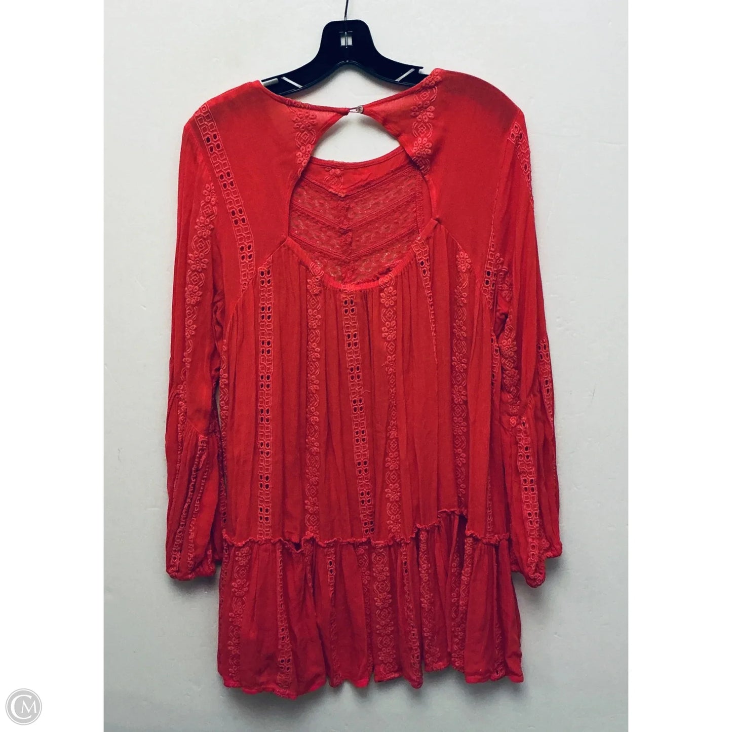 Top Long Sleeve By Free People In Pink, Size: M
