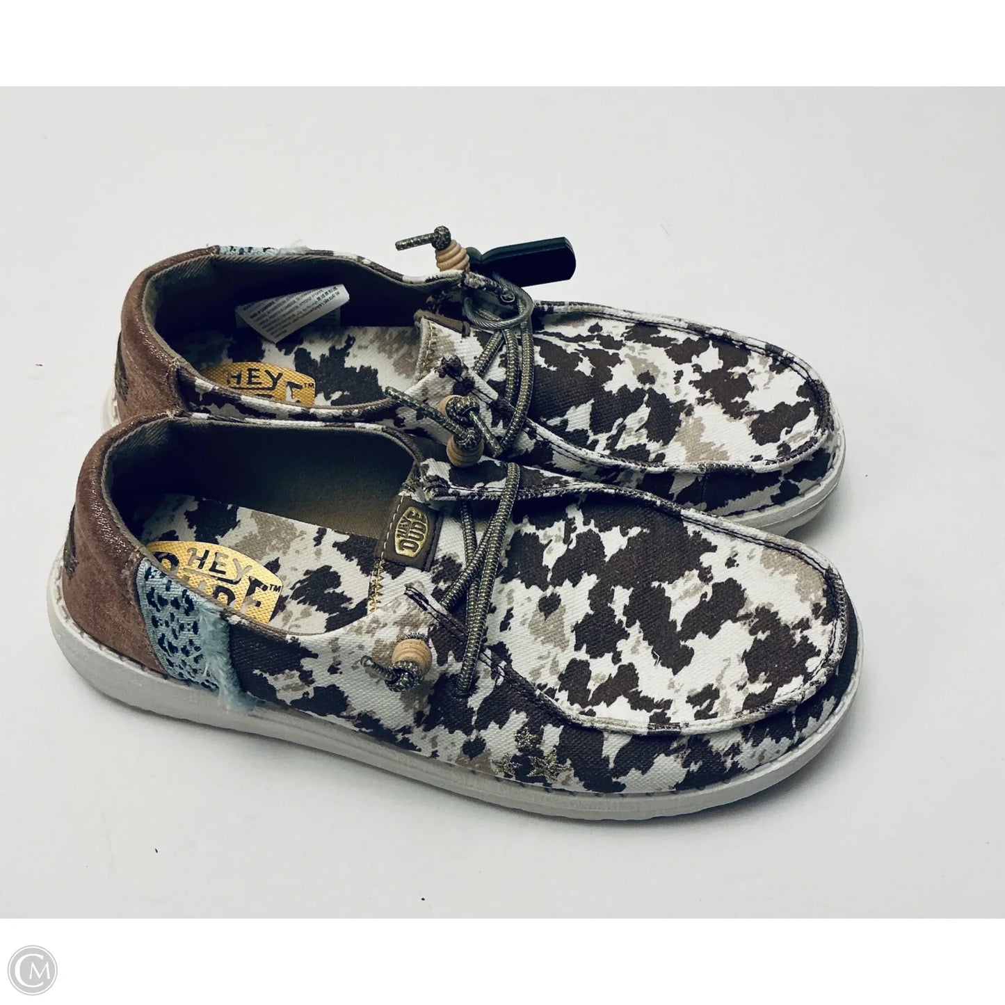 Shoes Flats By Hey Dude In Animal Print, Size: 9