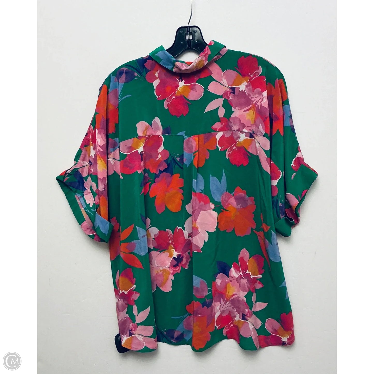 Top Short Sleeve By Johnny Was In Green, Size: L