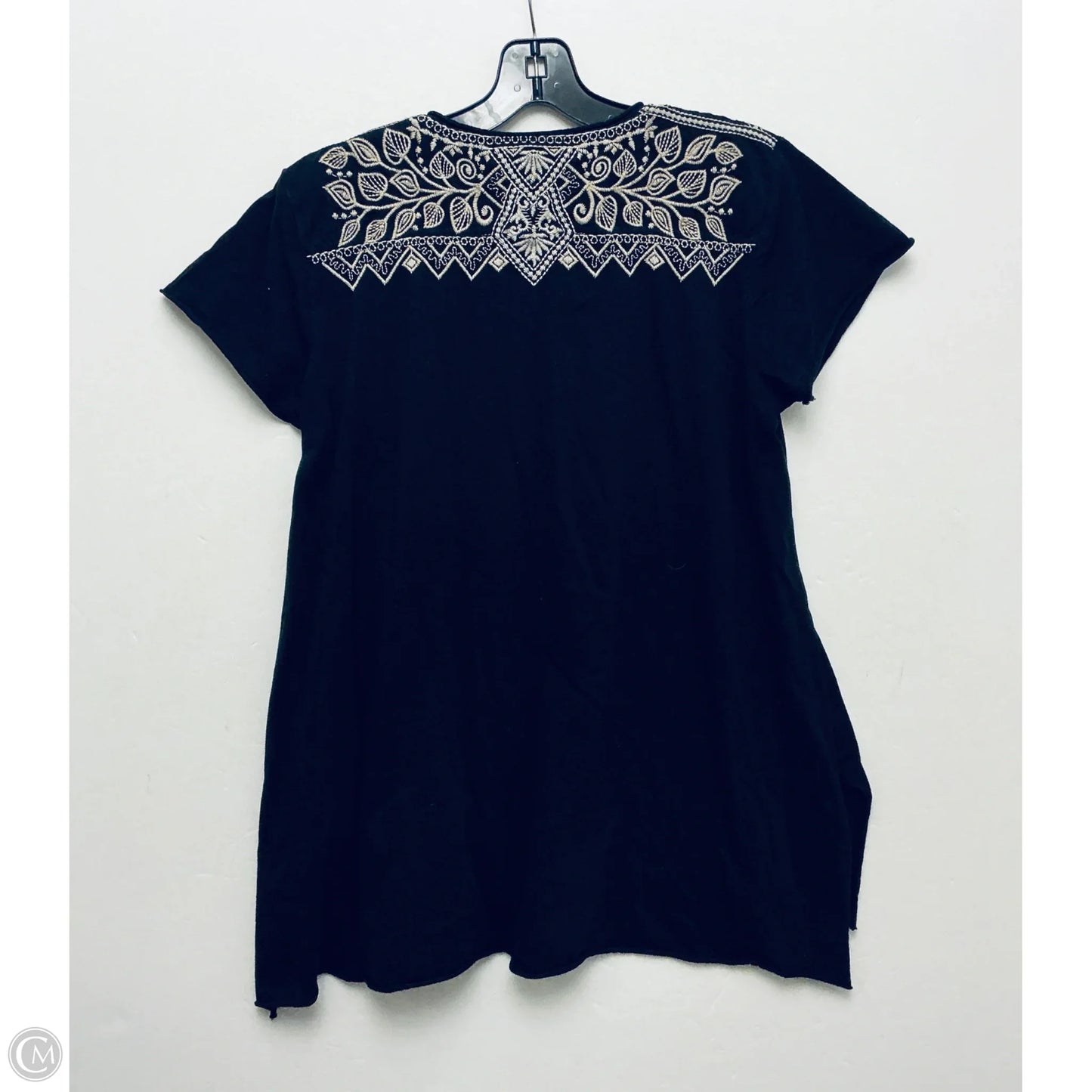 Top Short Sleeve By Johnny Was In Black, Size: M