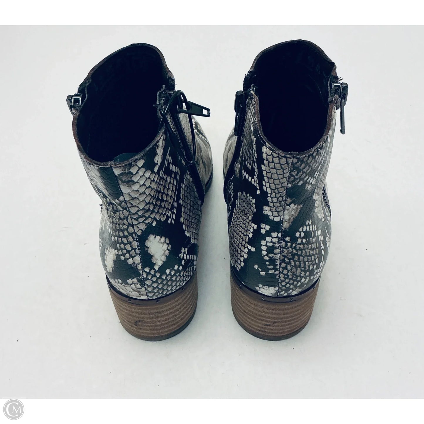 Boots Ankle Heels By Bleecker & Bond In Snakeskin Print, Size: 7.5