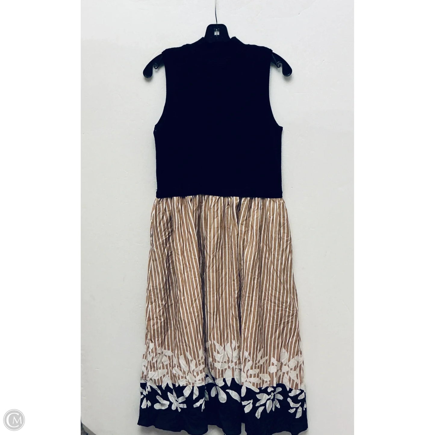 Dress Casual Maxi By Skies Are Blue In Black & Tan, Size: L