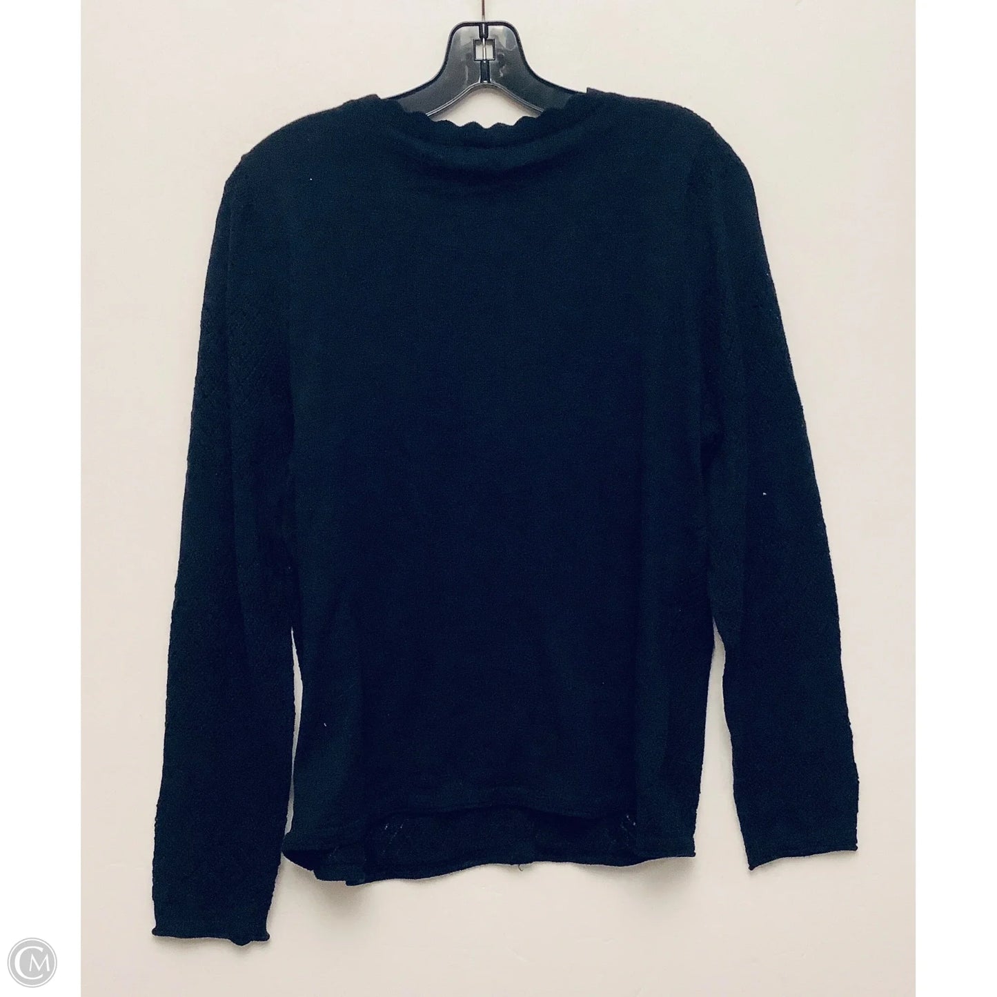 Sweater Cardigan Designer By Frye In Black, Size: L