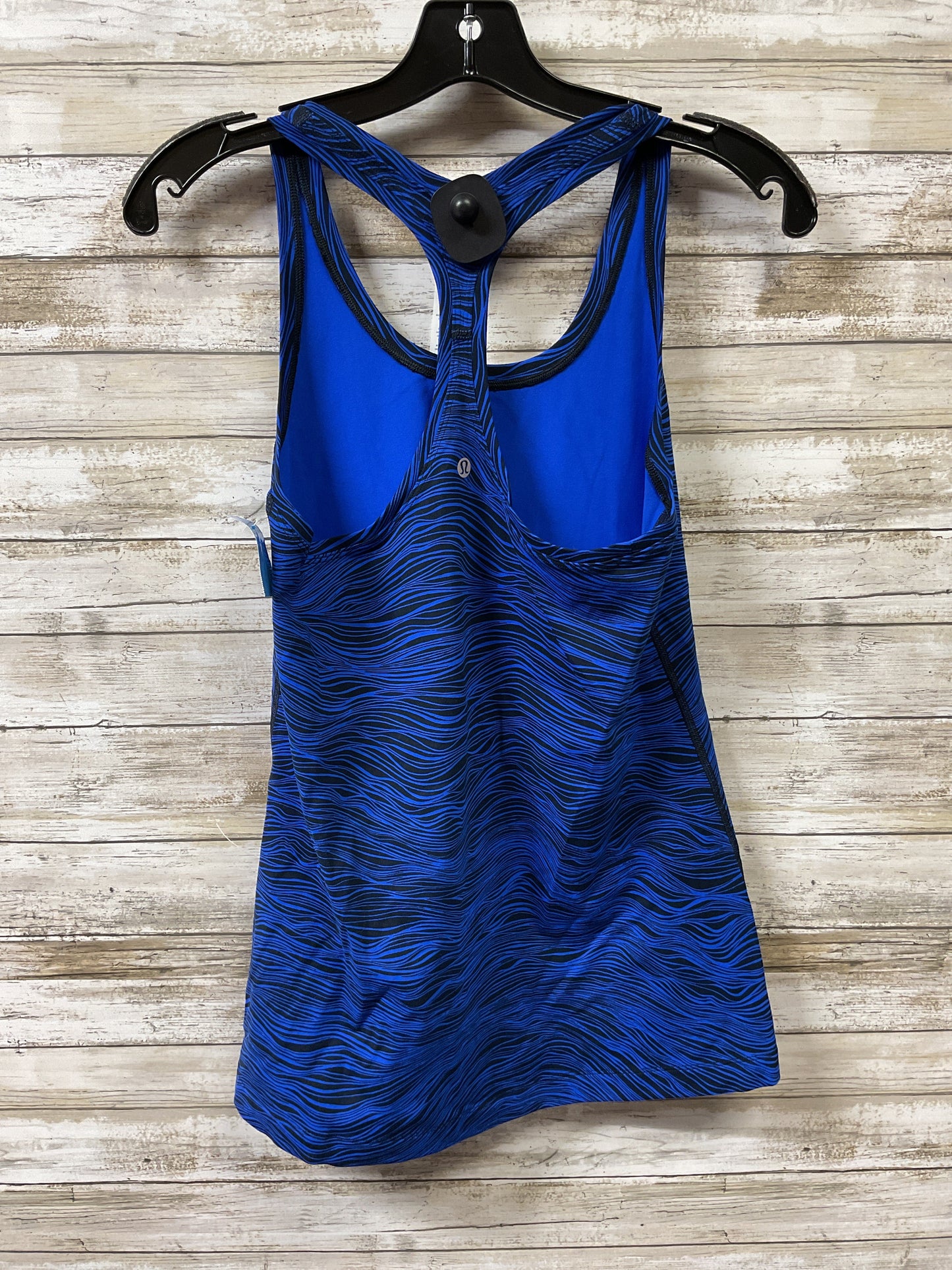 Athletic Tank Top By Lululemon In Black & Blue, Size:10