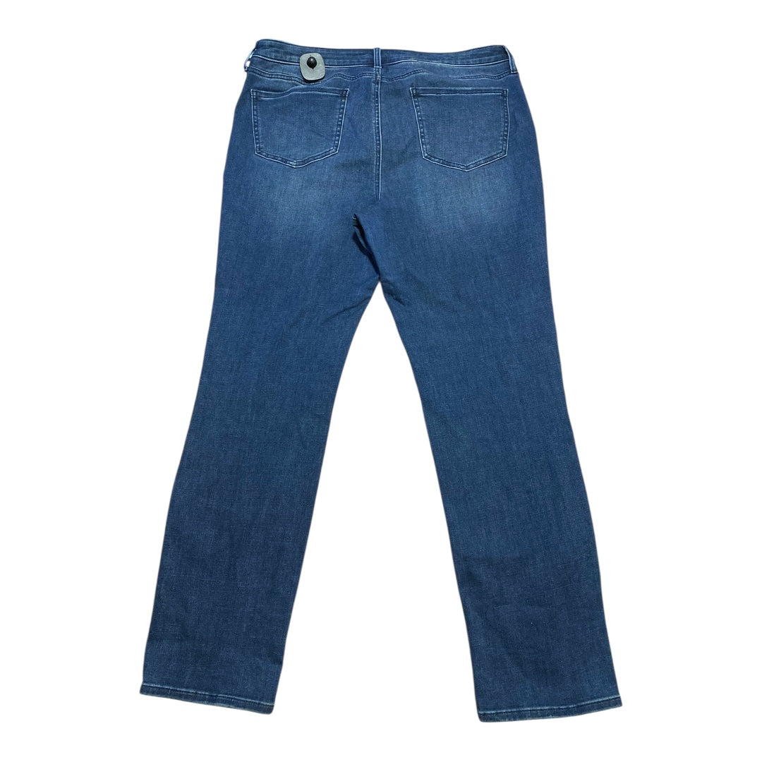 Jeans Straight By Not Your Daughters Jeans In Blue Denim, Size:12