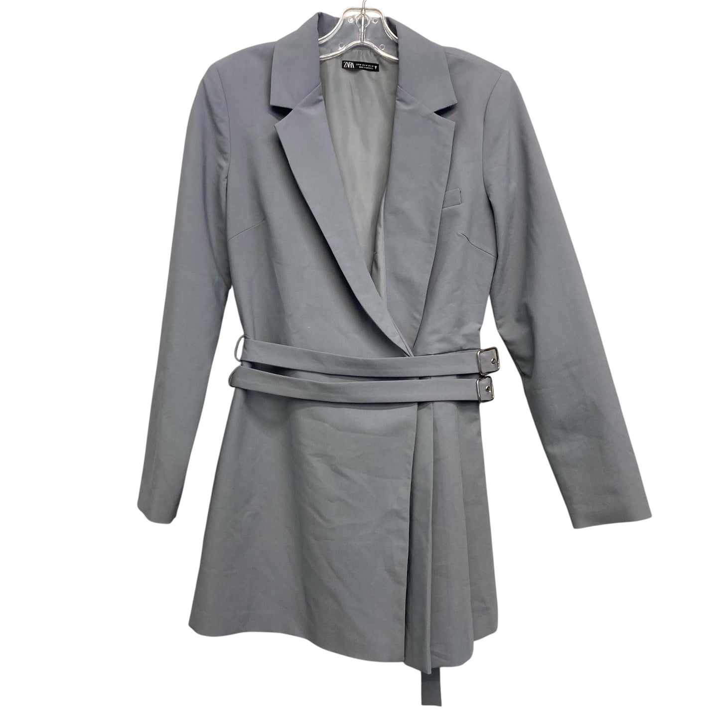 Coat Trench Coat By Zara In Grey, Size:M