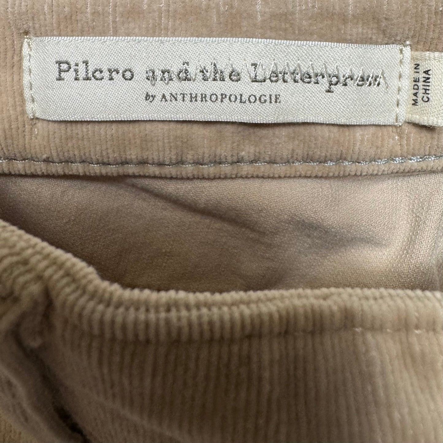 High-Rise Skinny Corduroy Pants By Pilcro In Tan, Size: 2/26