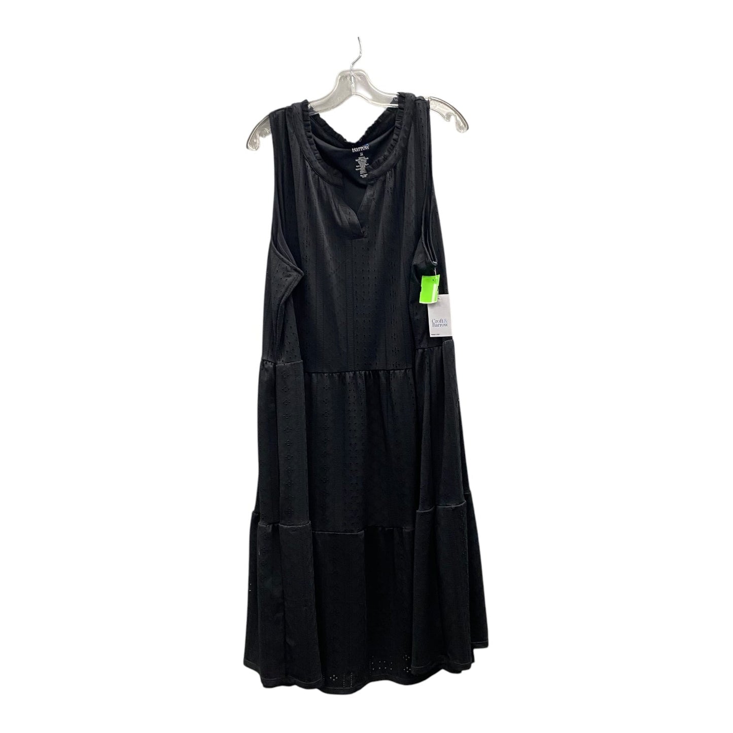 Dress Casual Midi By Croft And Barrow In Black, Size:3