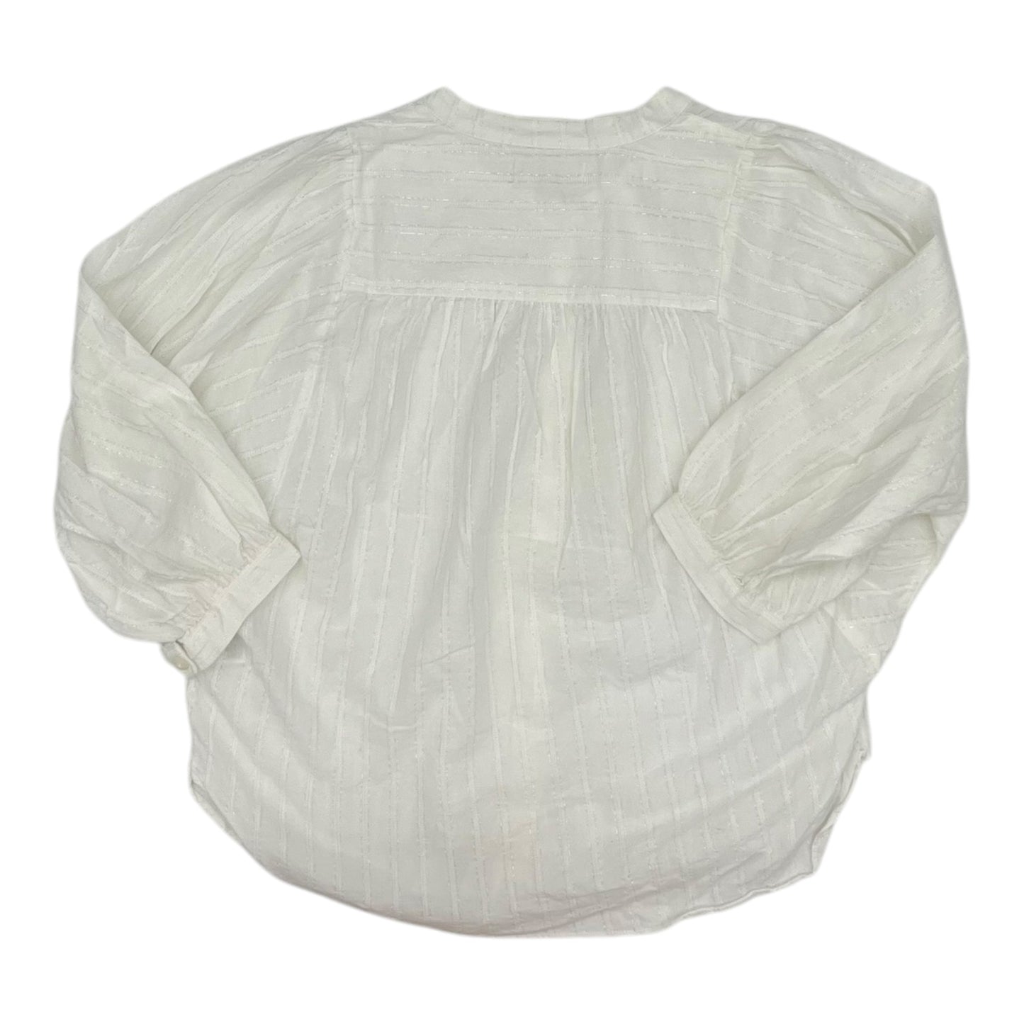 Top 3/4 Sleeve By Madewell In White, Size:S