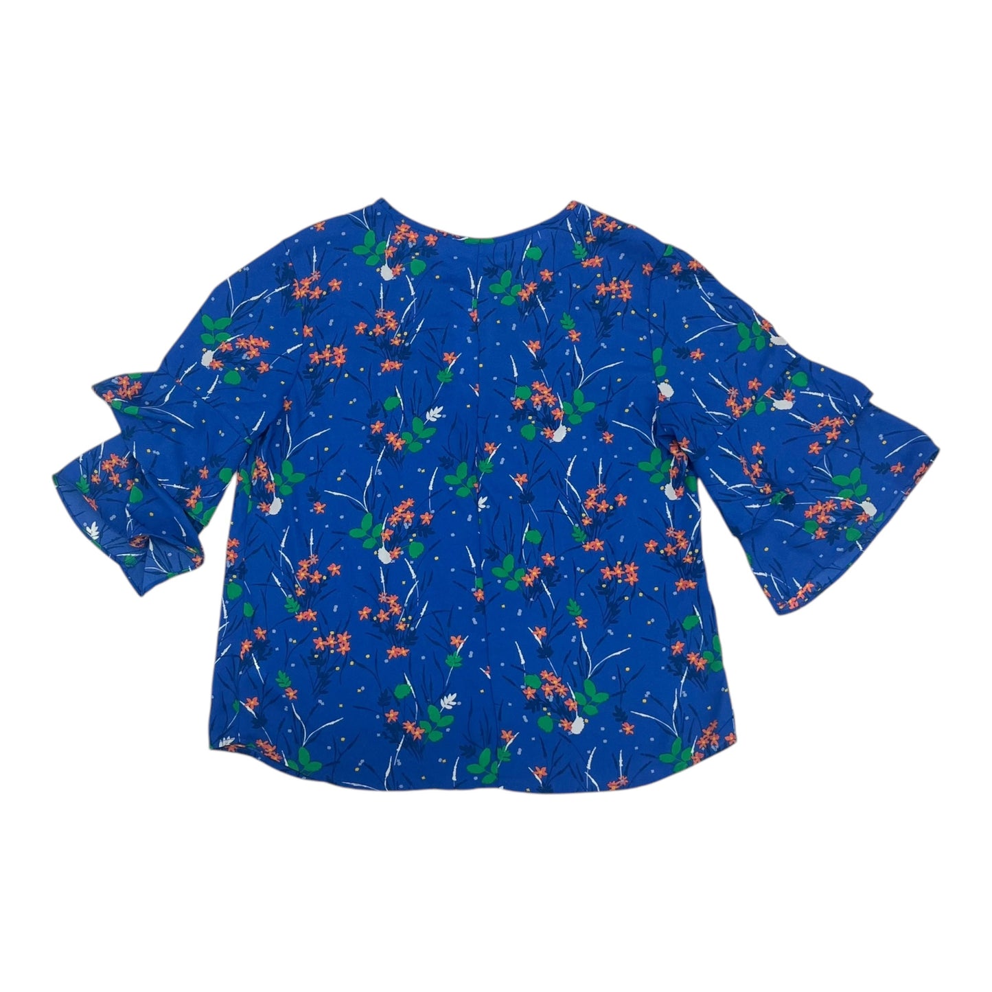 Blouse 3/4 Sleeve By Gap In Blue, Size:M
