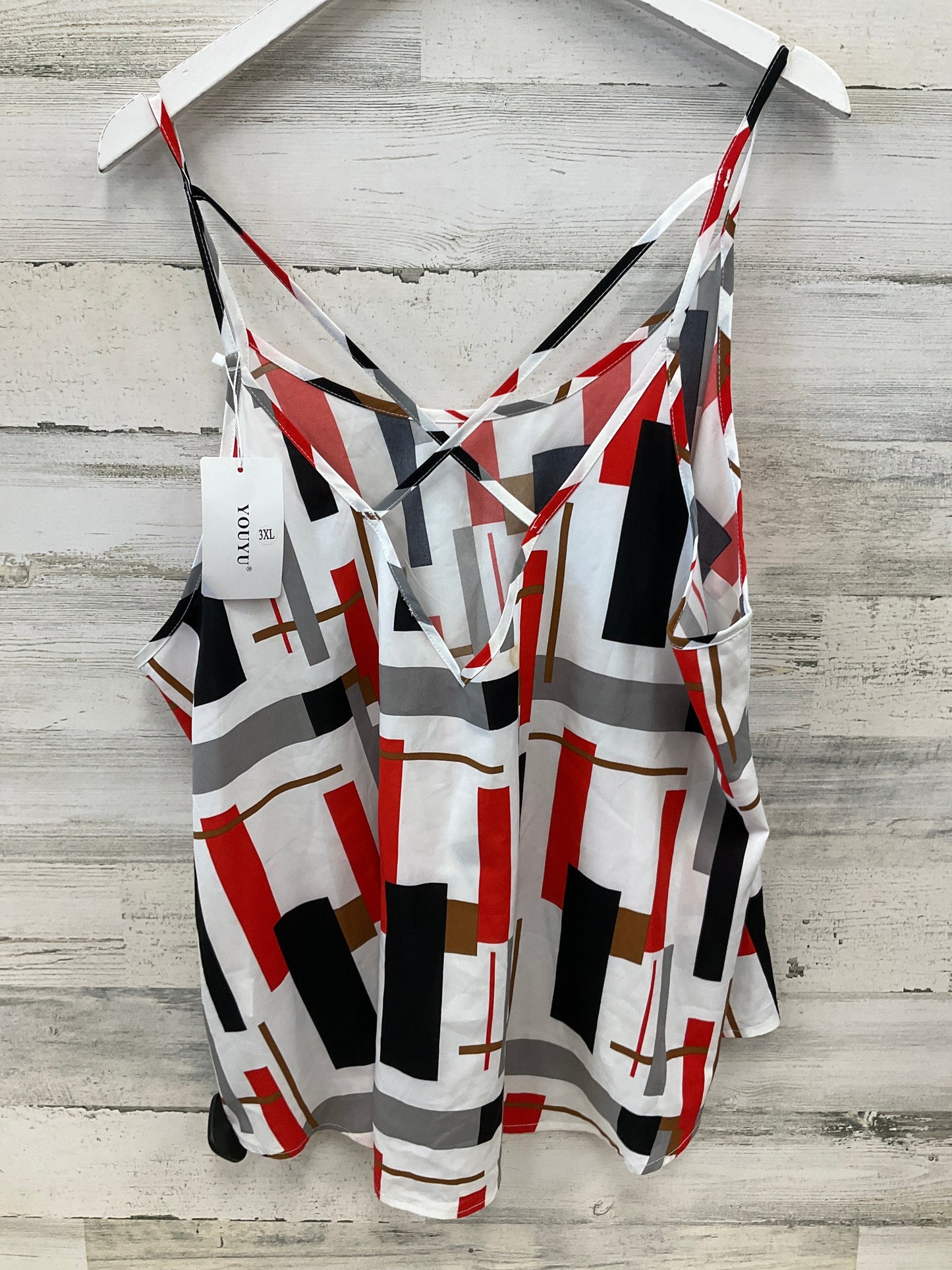 Tank Top By Clothes Mentor In White, Size:3X