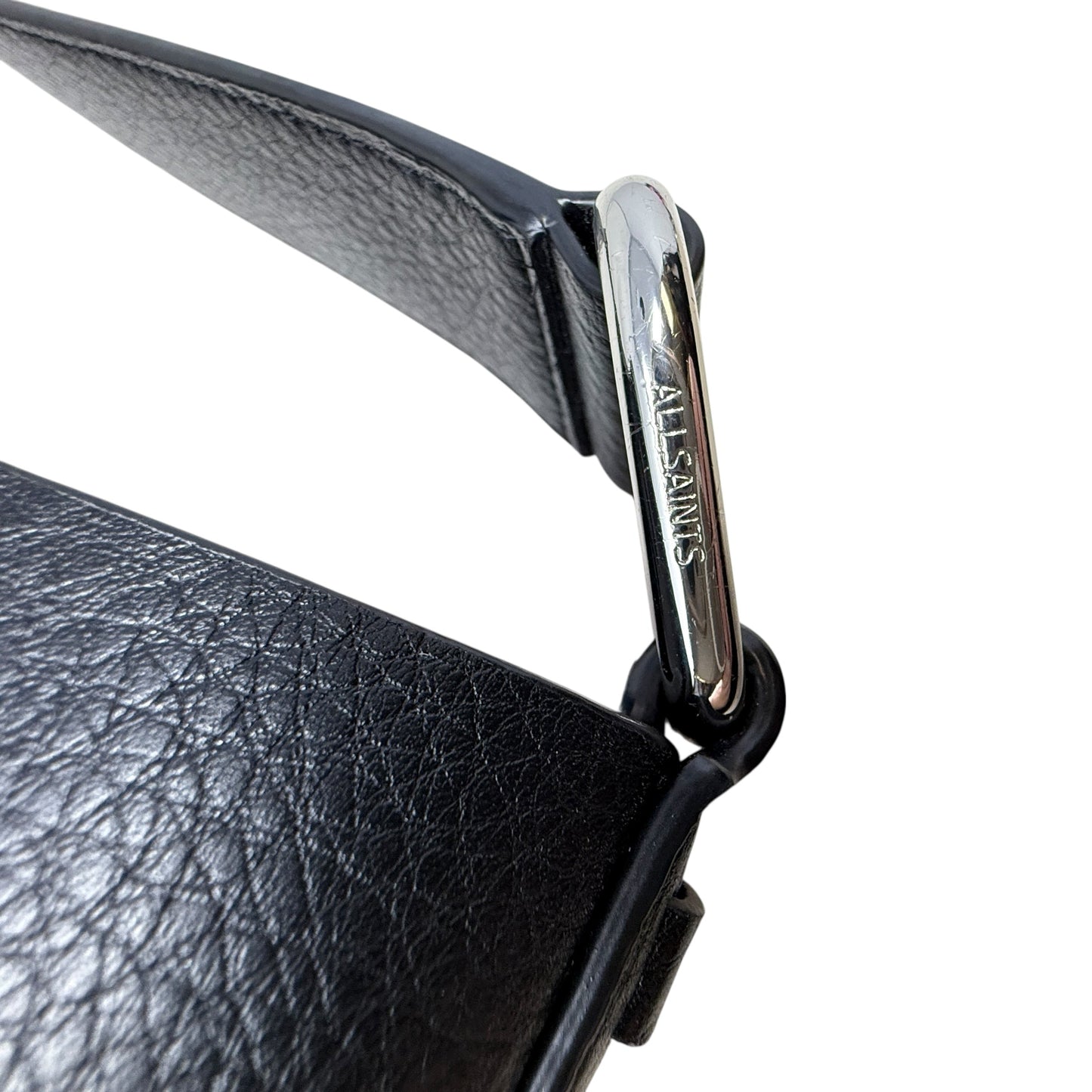 Captain N/S Leather Shoulder Bag with Pouch Designer By All Saints, Size: Large