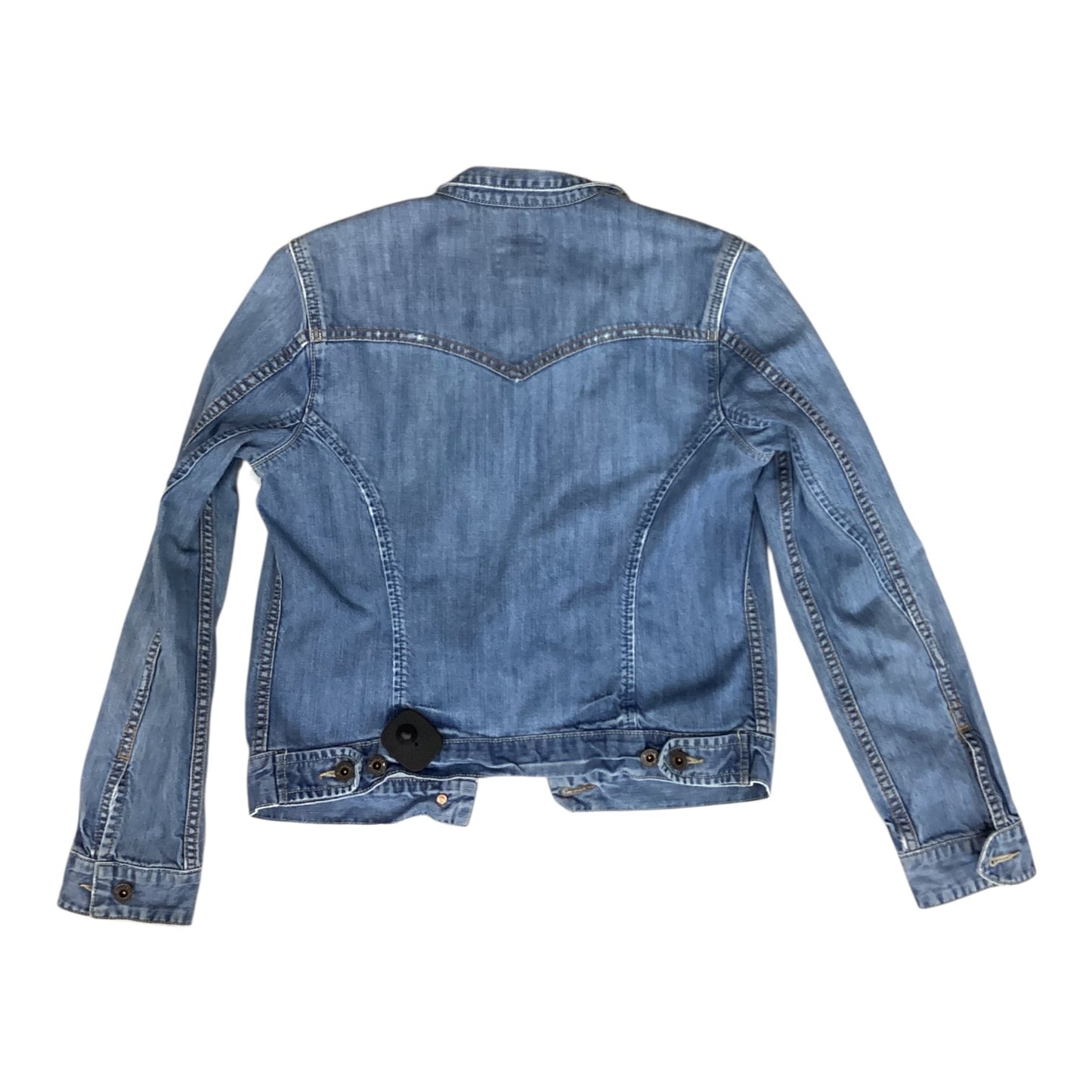 Jacket Denim By Lucky Brand In Blue Denim, Size:S