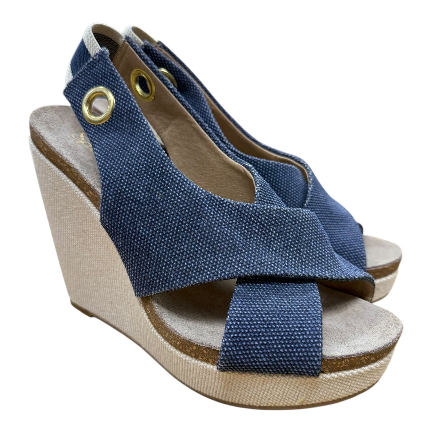 Shoes Heels Platform By Splendid In Blue, Size:7.5