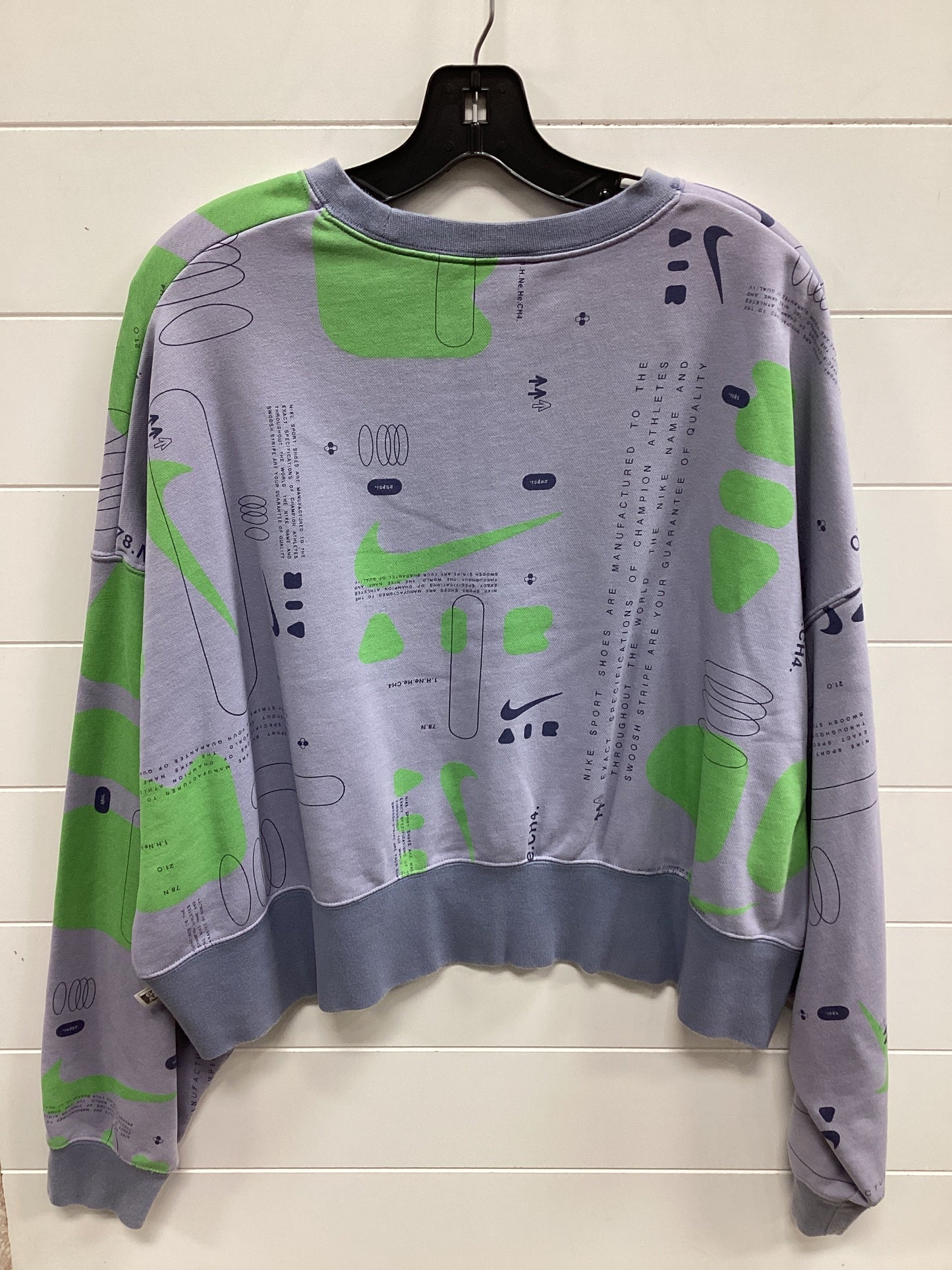 Athletic Sweatshirt Crewneck By Nike Apparel In Purple, Size:M