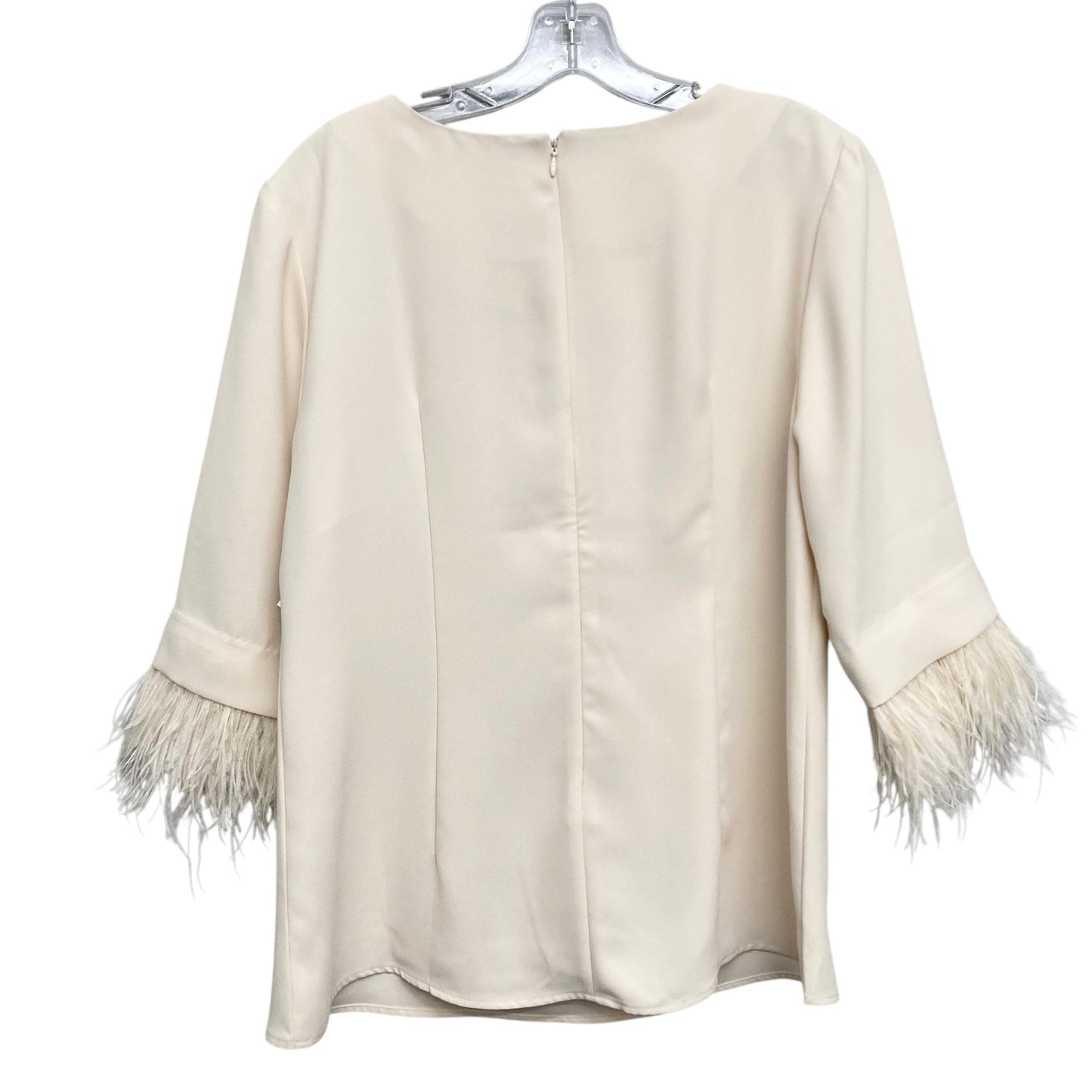 Top 3/4 Sleeve By Ann Taylor In Cream, Size:M
