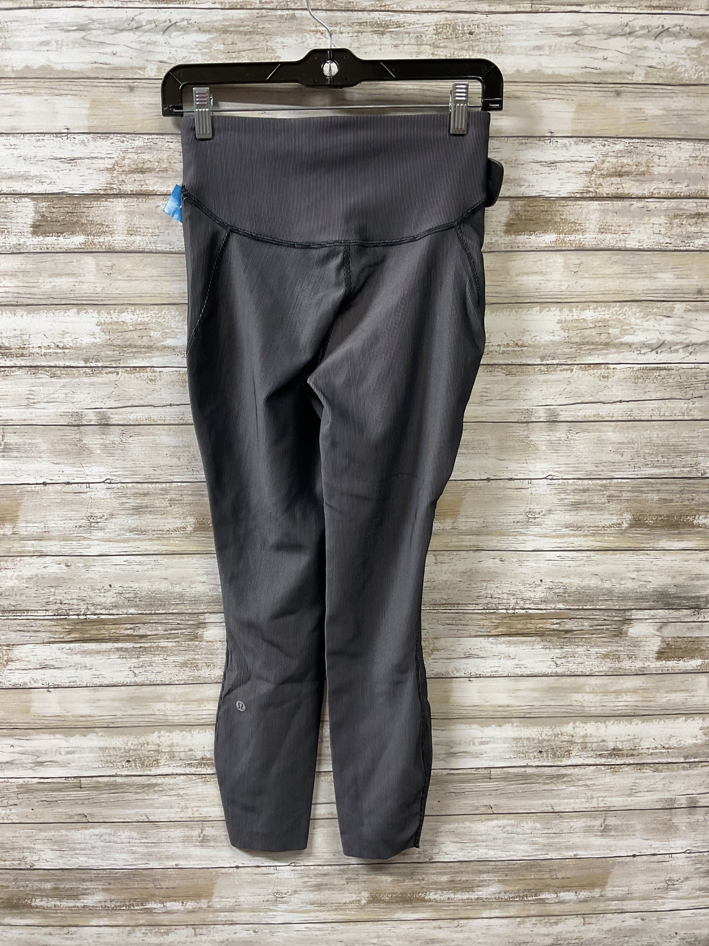 Athletic Leggings By Lululemon In Striped Pattern, Size:6