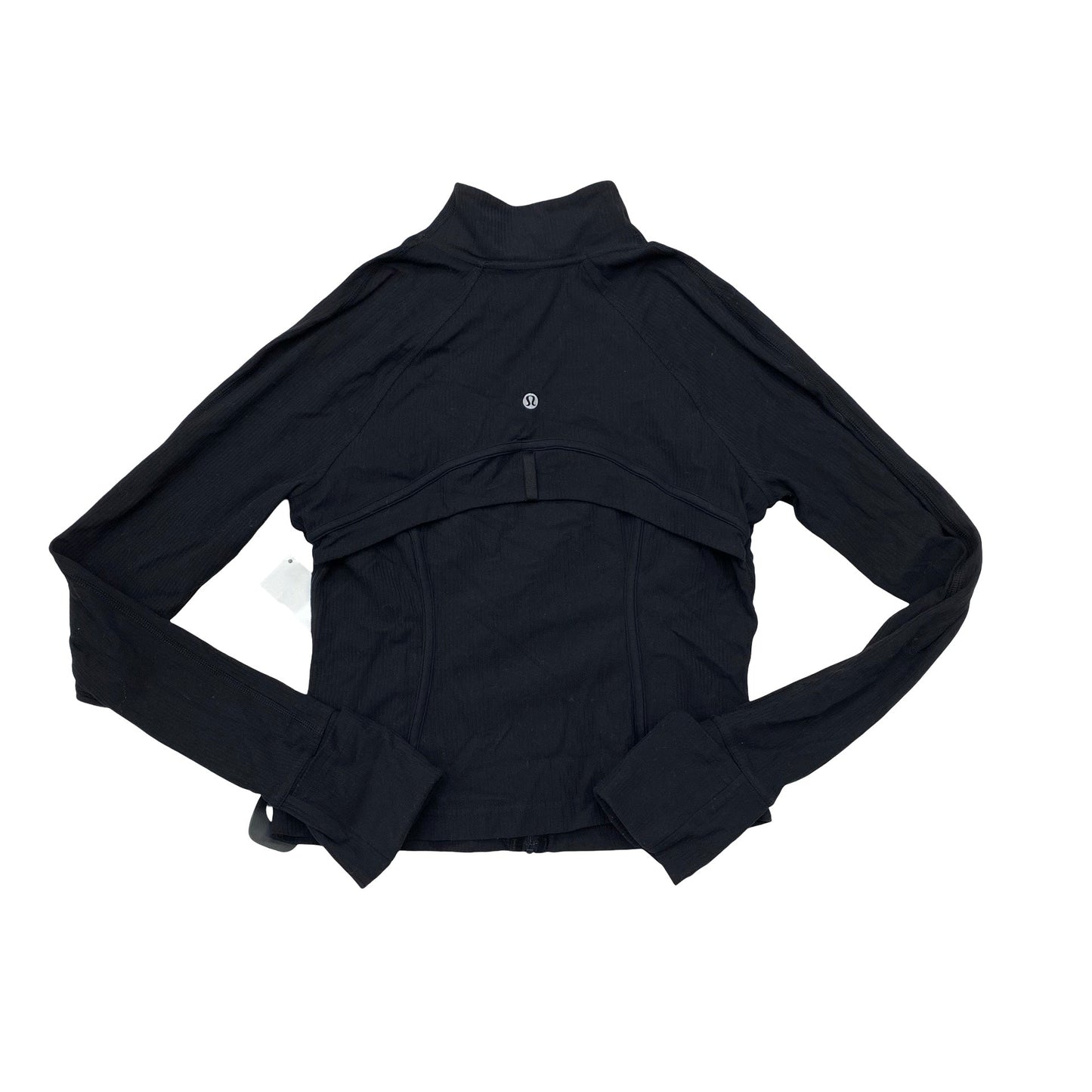 Athletic Jacket By Lululemon In Black, Size:8