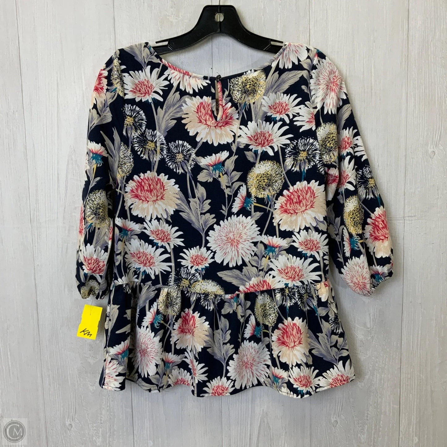 Top Long Sleeve By Lc Lauren Conrad In Blue & White, Size: Xs