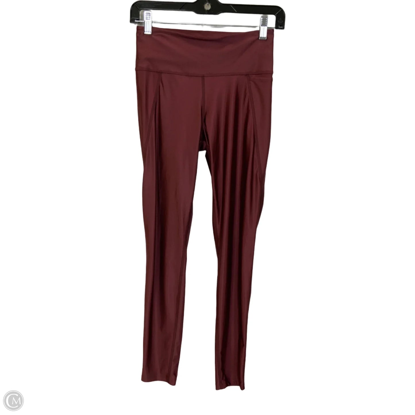 Athletic Leggings By Reebok In Maroon, Size: S