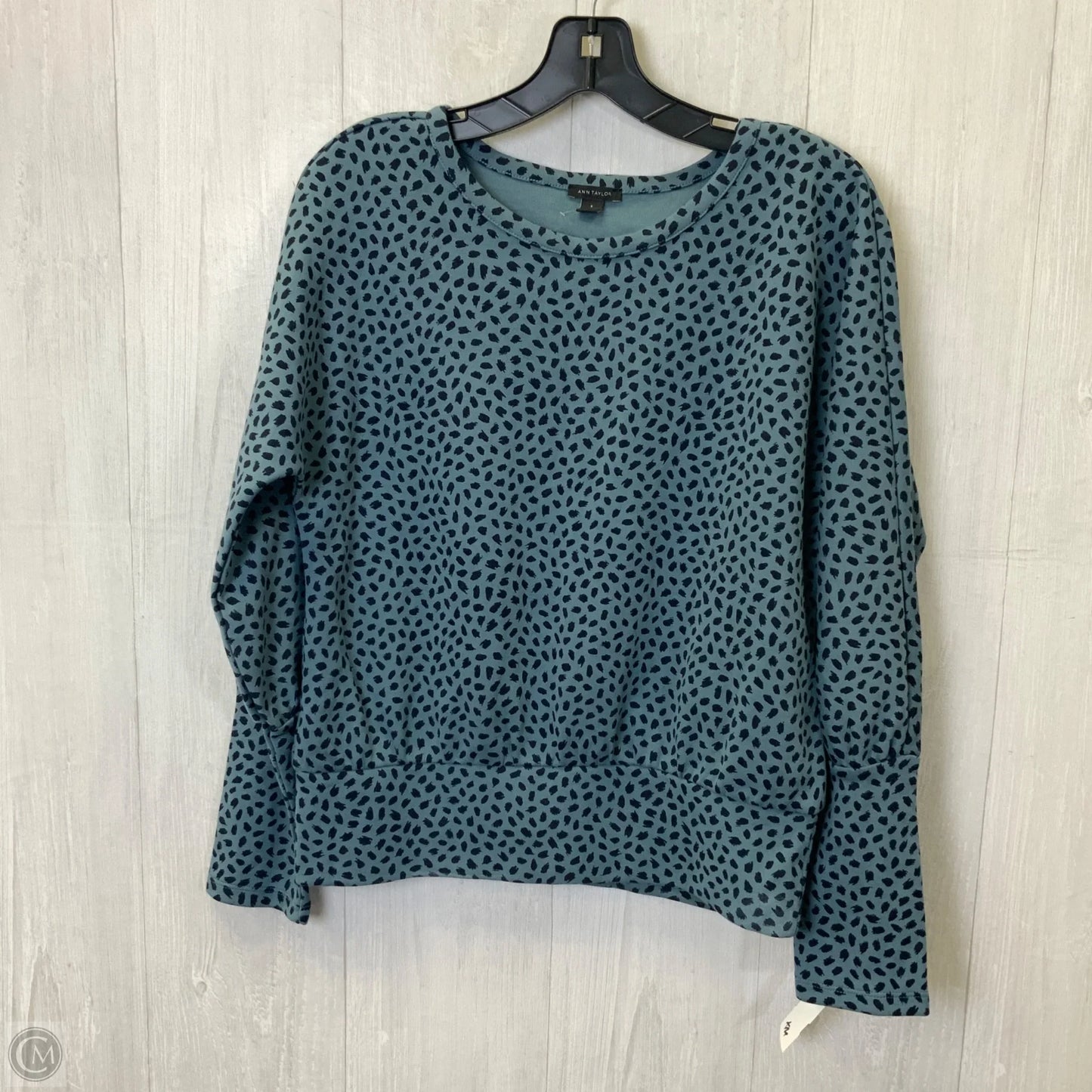 Top Long Sleeve By Ann Taylor In Blue, Size: S