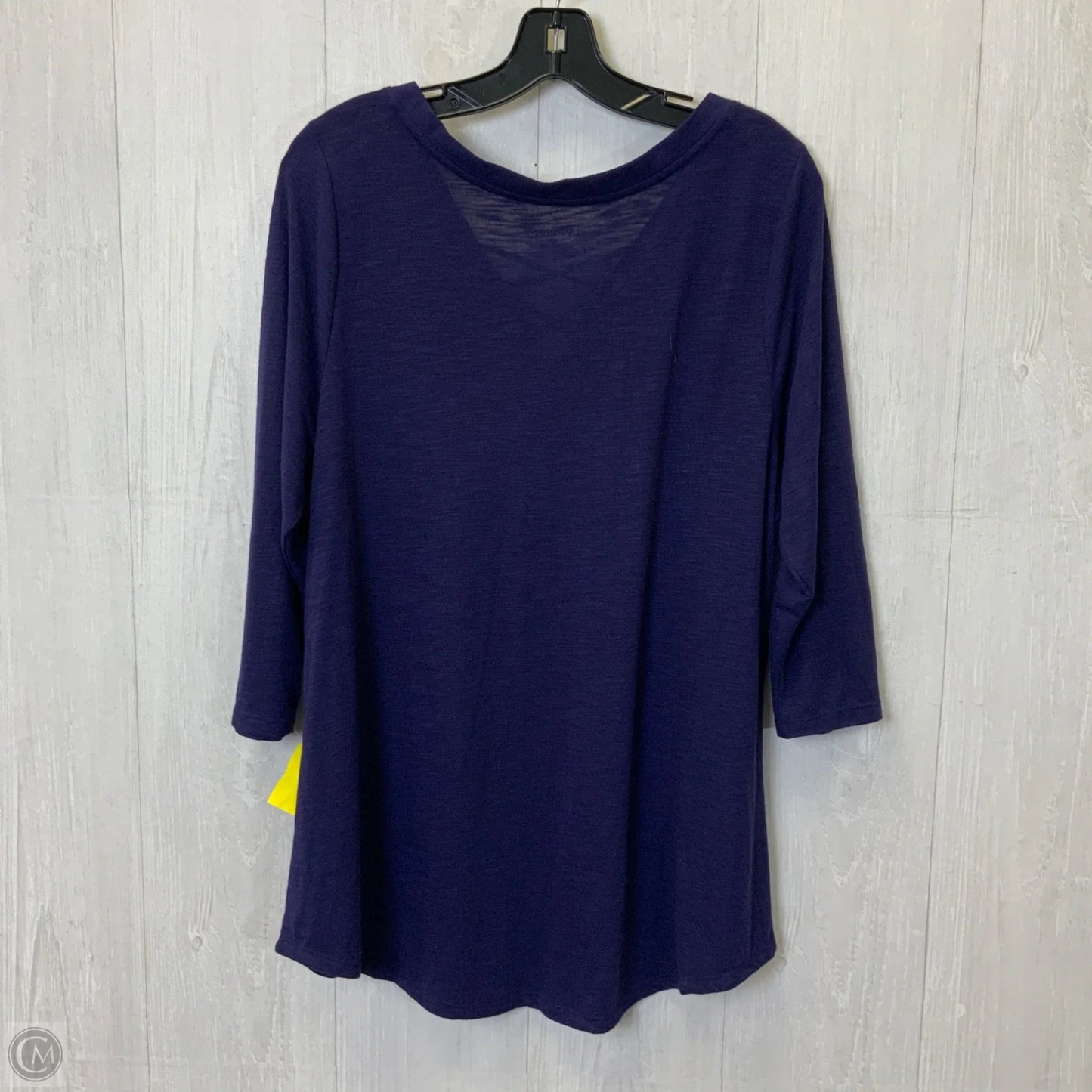 Top 3/4 Sleeve Basic By Lane Bryant In Purple, Size: 1x