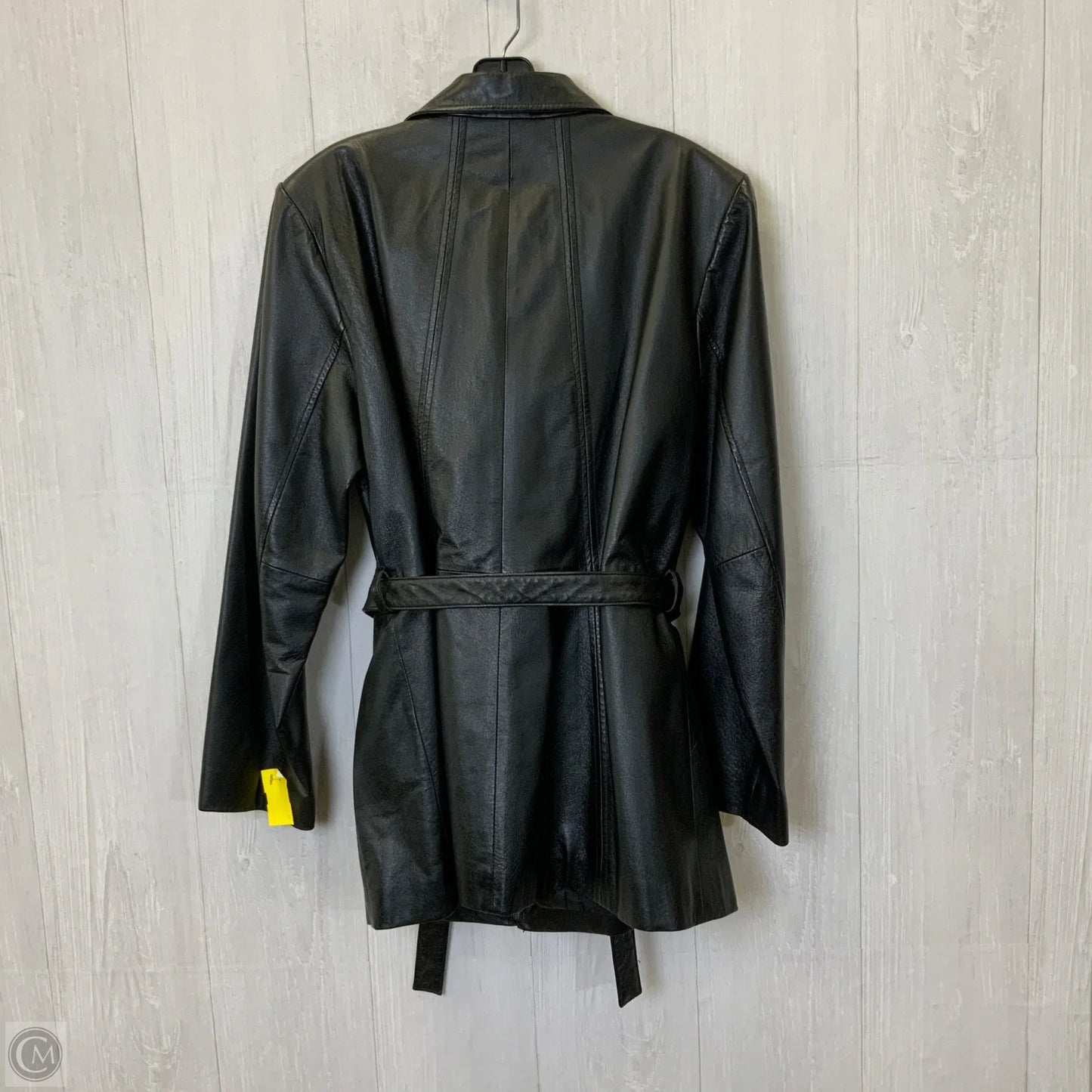 Coat Leather By Worthington In Black, Size: L