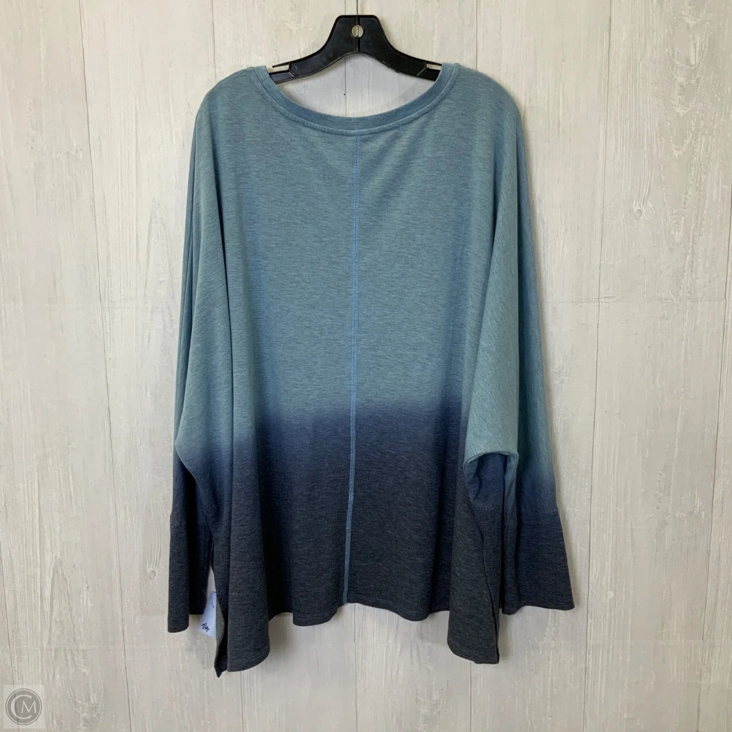 Top Long Sleeve By Livi Active In Blue, Size: 3x