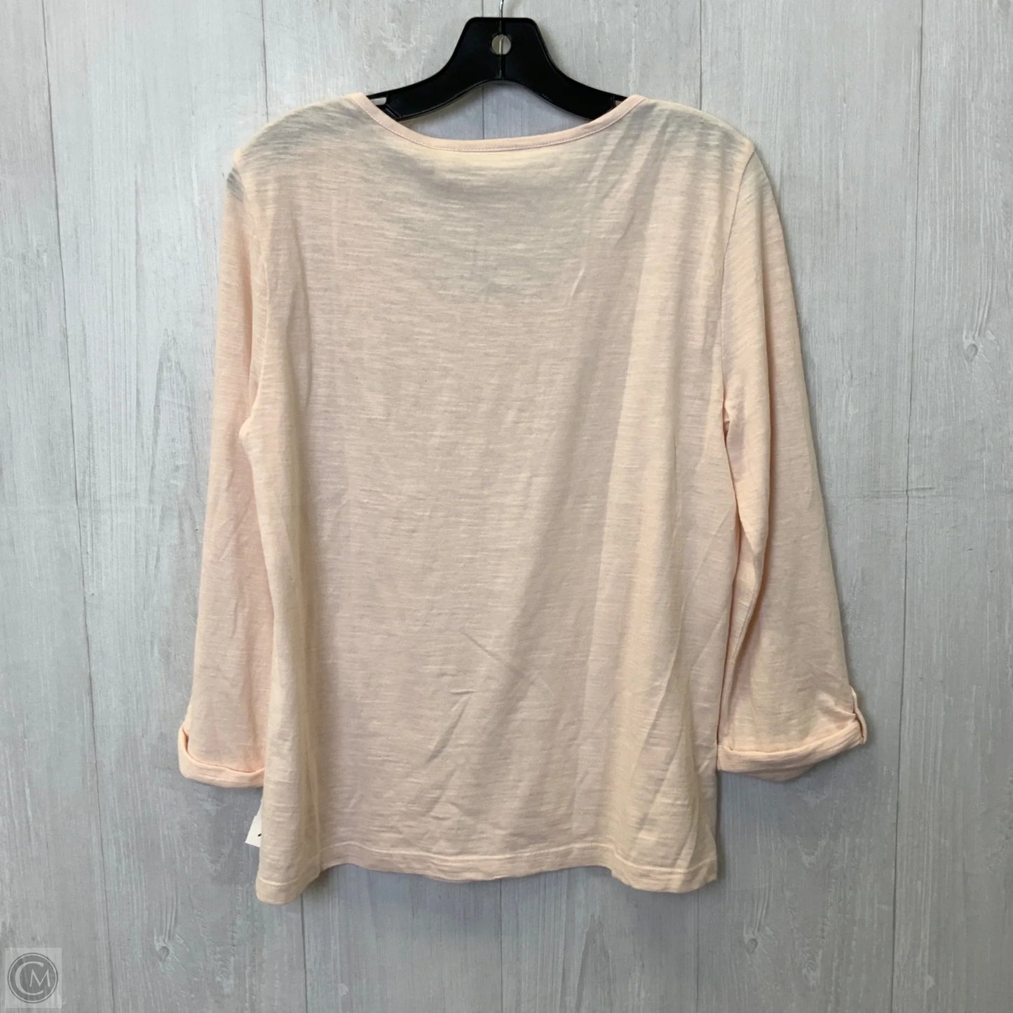 Top 3/4 Sleeve Basic By Chicos In Pink, Size: M