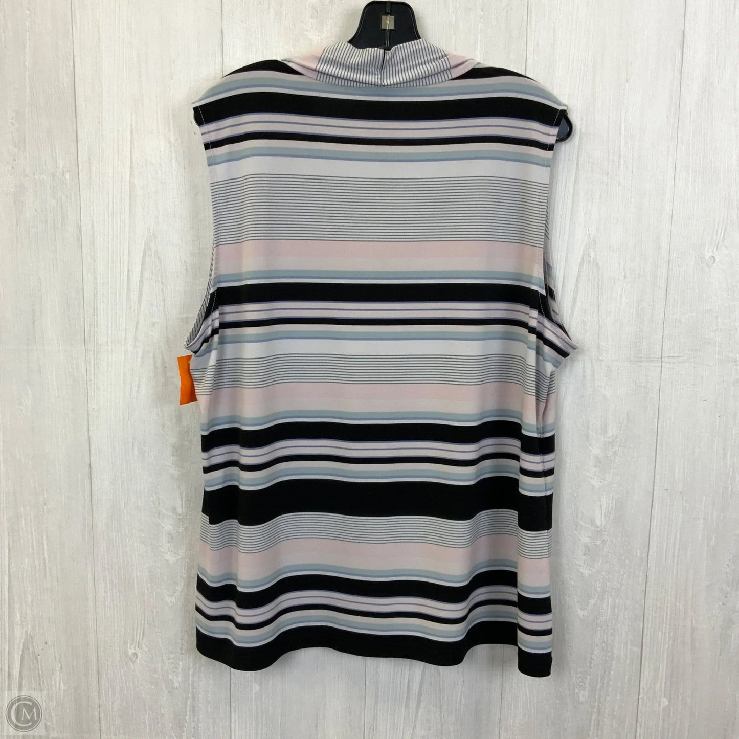 Top Sleeveless By Calvin Klein In Striped Pattern, Size: 1x