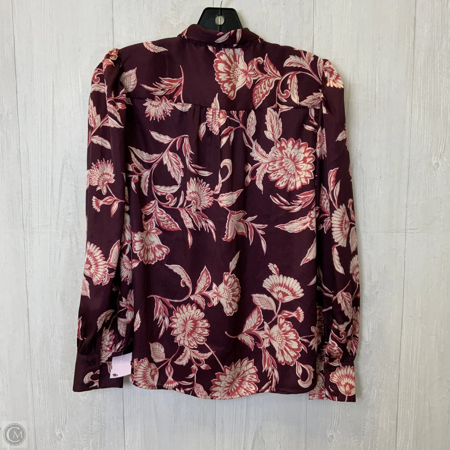 Blouse Long Sleeve By Ann Taylor In Purple, Size: Xs