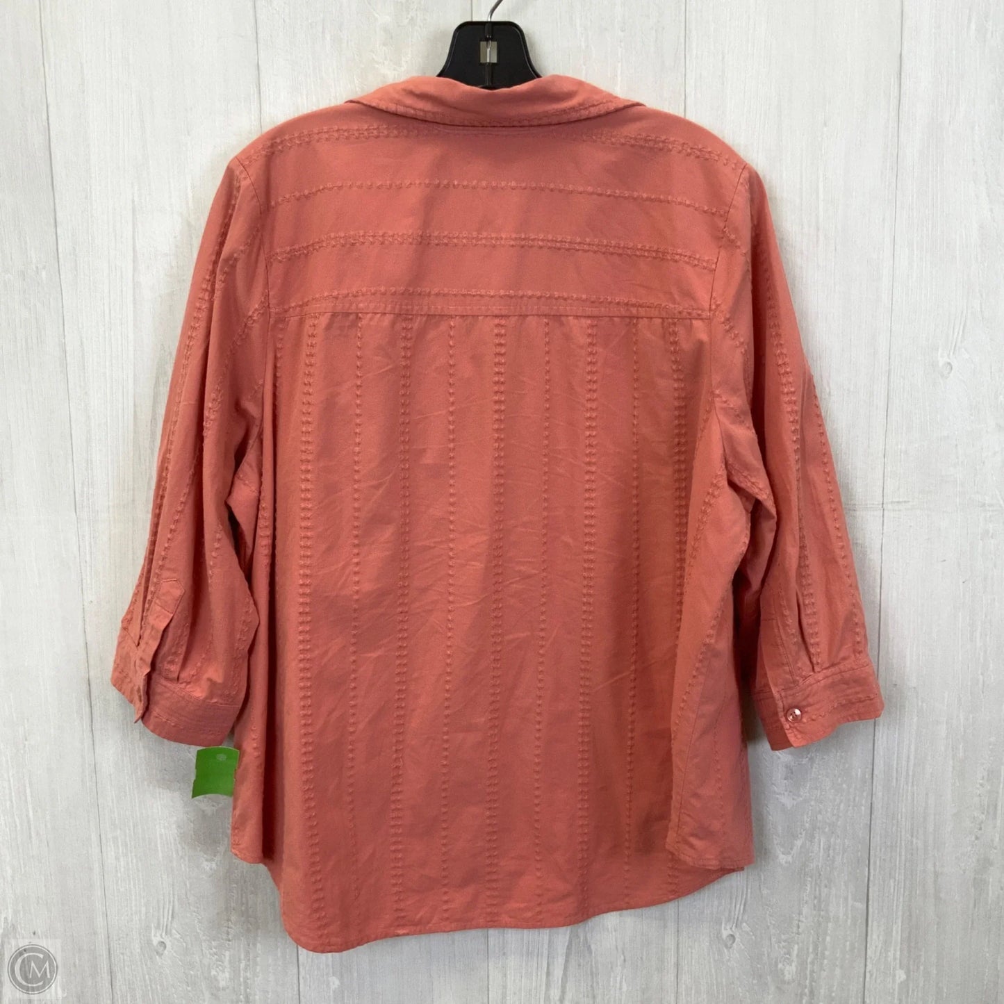 Top 3/4 Sleeve By Cj Banks In Pink, Size: 1x