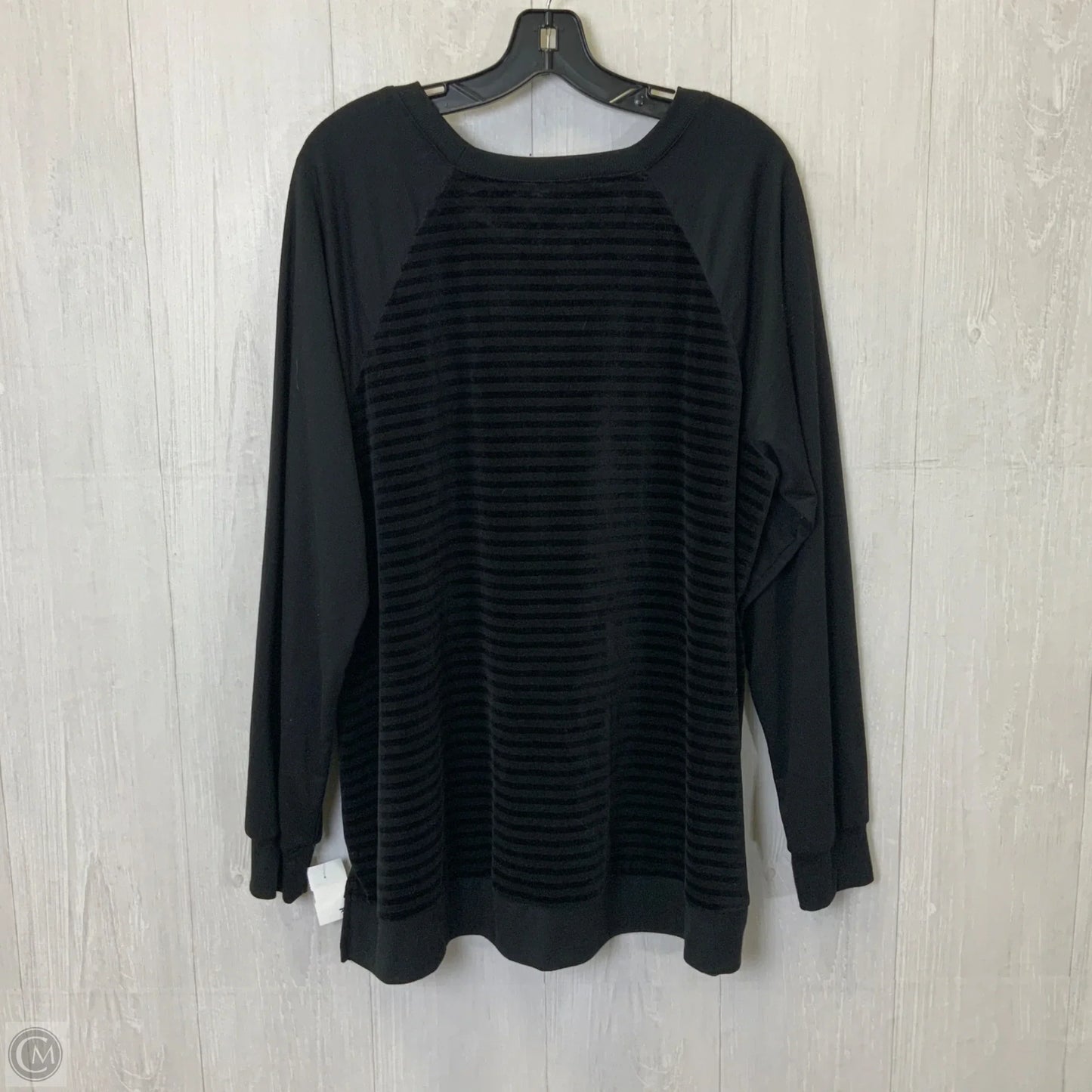 Sweatshirt Crewneck By Cato In Black, Size: 1x