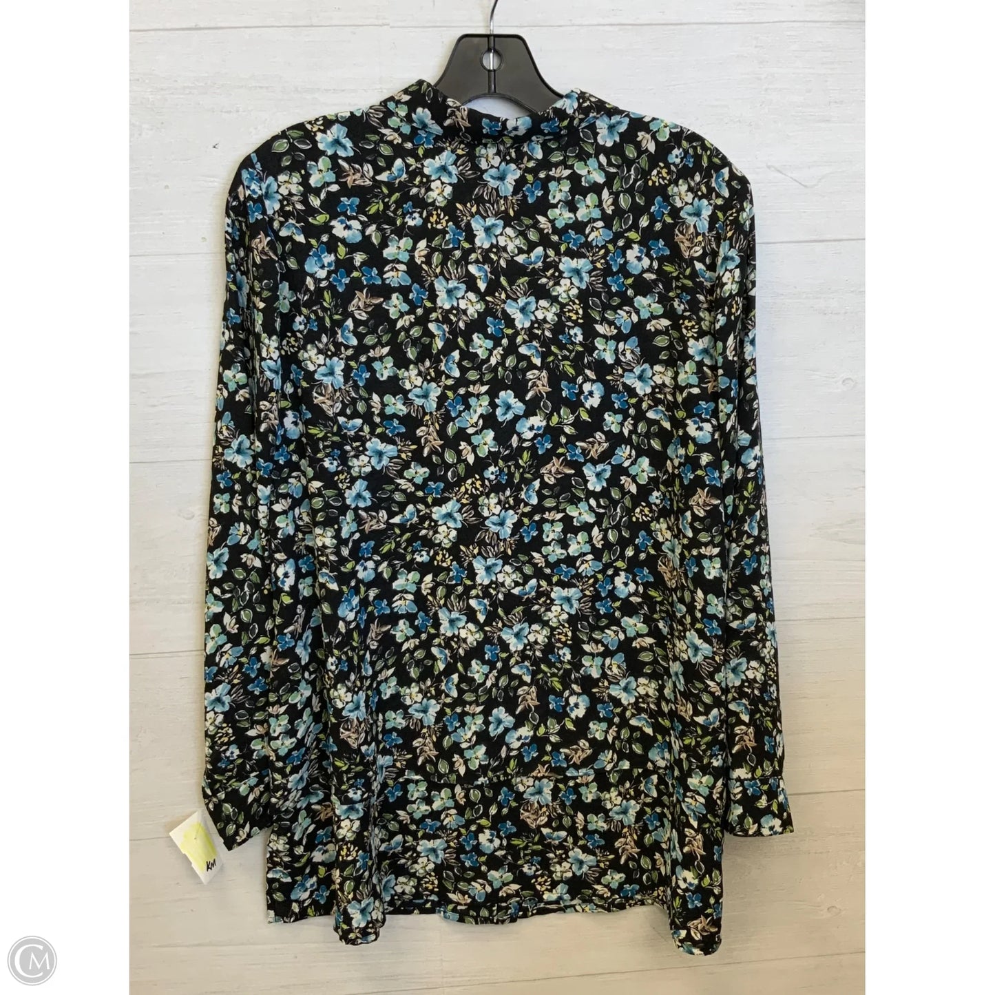 Blouse Long Sleeve By J. Jill In Floral Print, Size: Mp