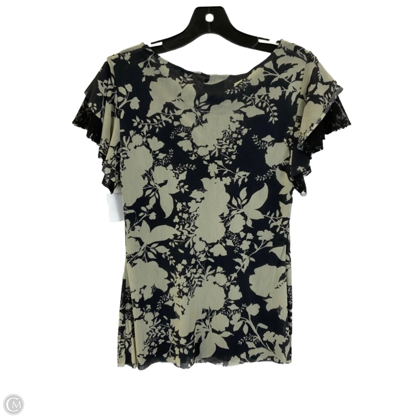 Top Short Sleeve By Worthington In Black & White, Size: M