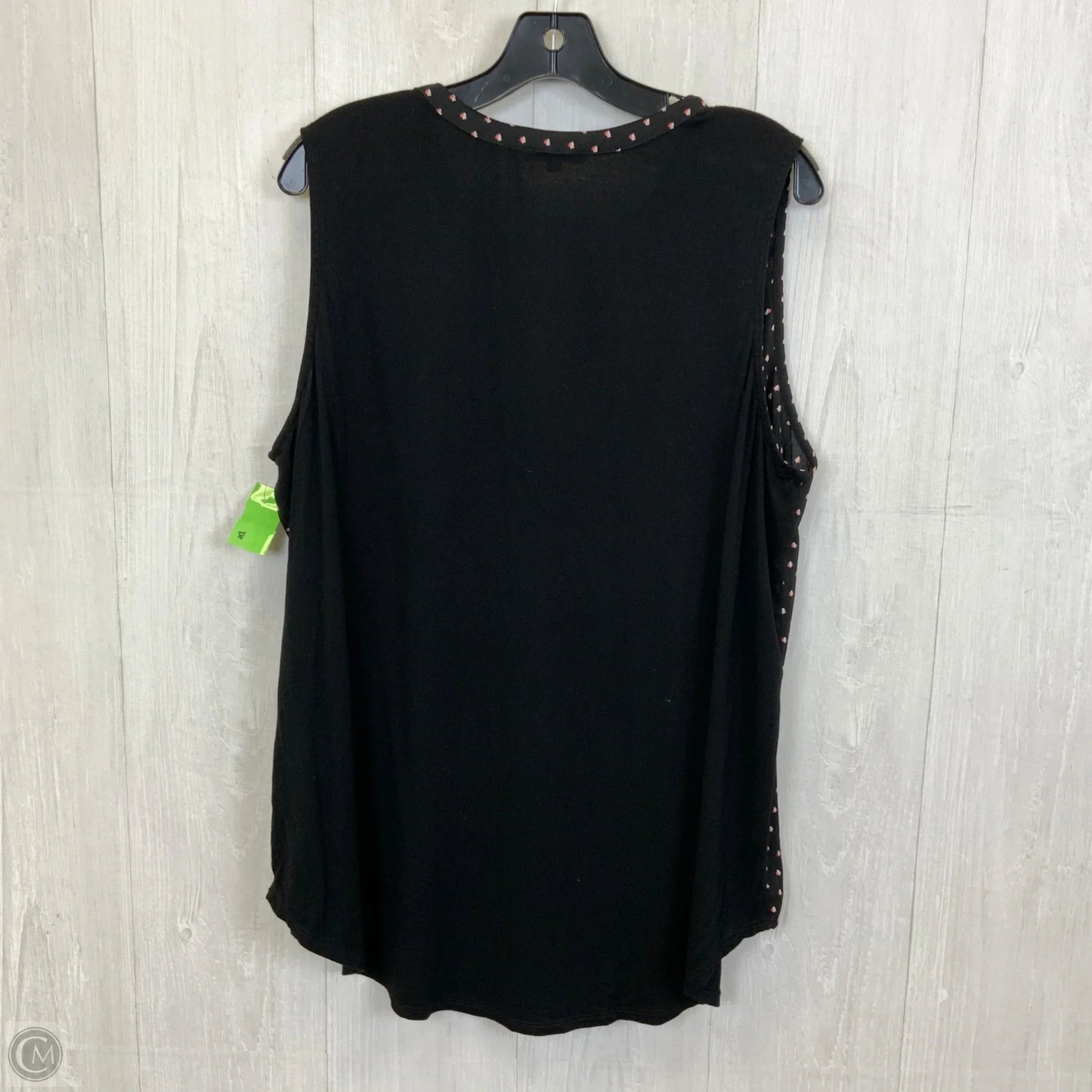 Top Sleeveless By Papermoon In Black, Size: 1x