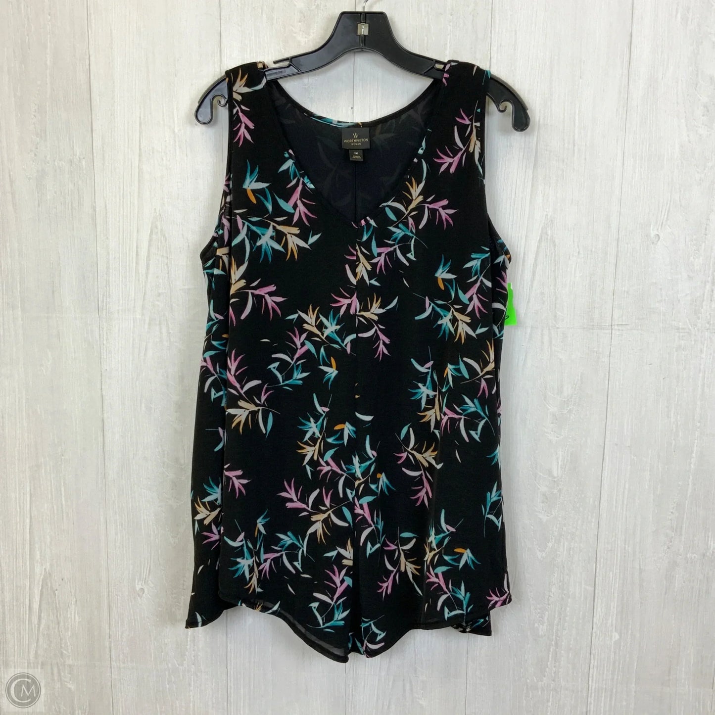 Top Sleeveless By Worthington In Black, Size: 1x