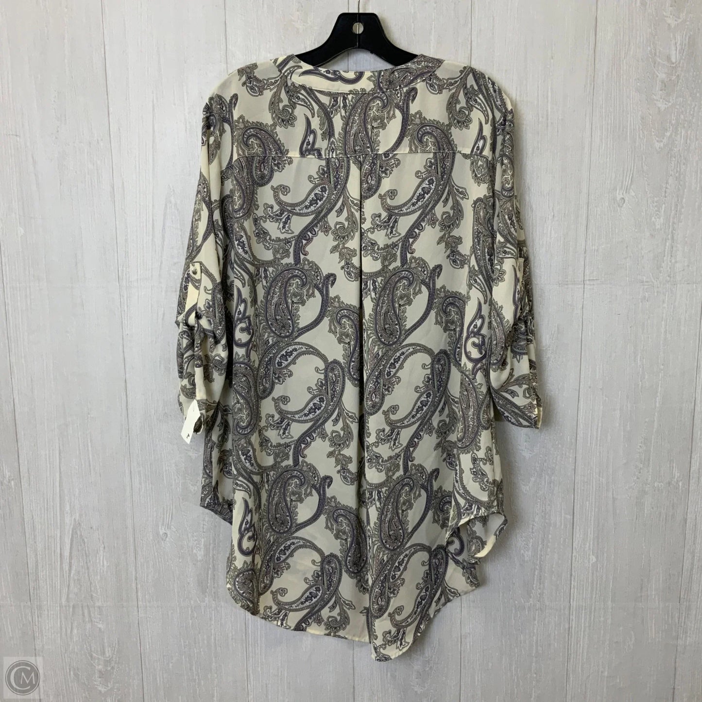 Top Long Sleeve By Cato In Cream, Size: 1x