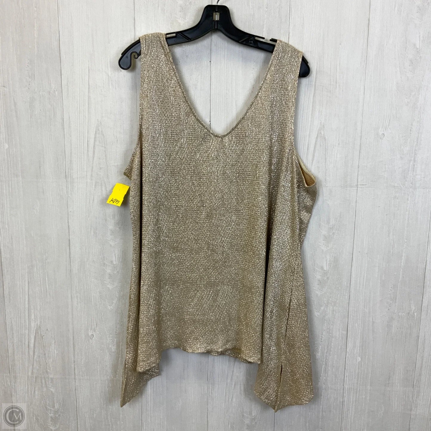 Top Sleeveless By Lane Bryant In Gold, Size: 1x