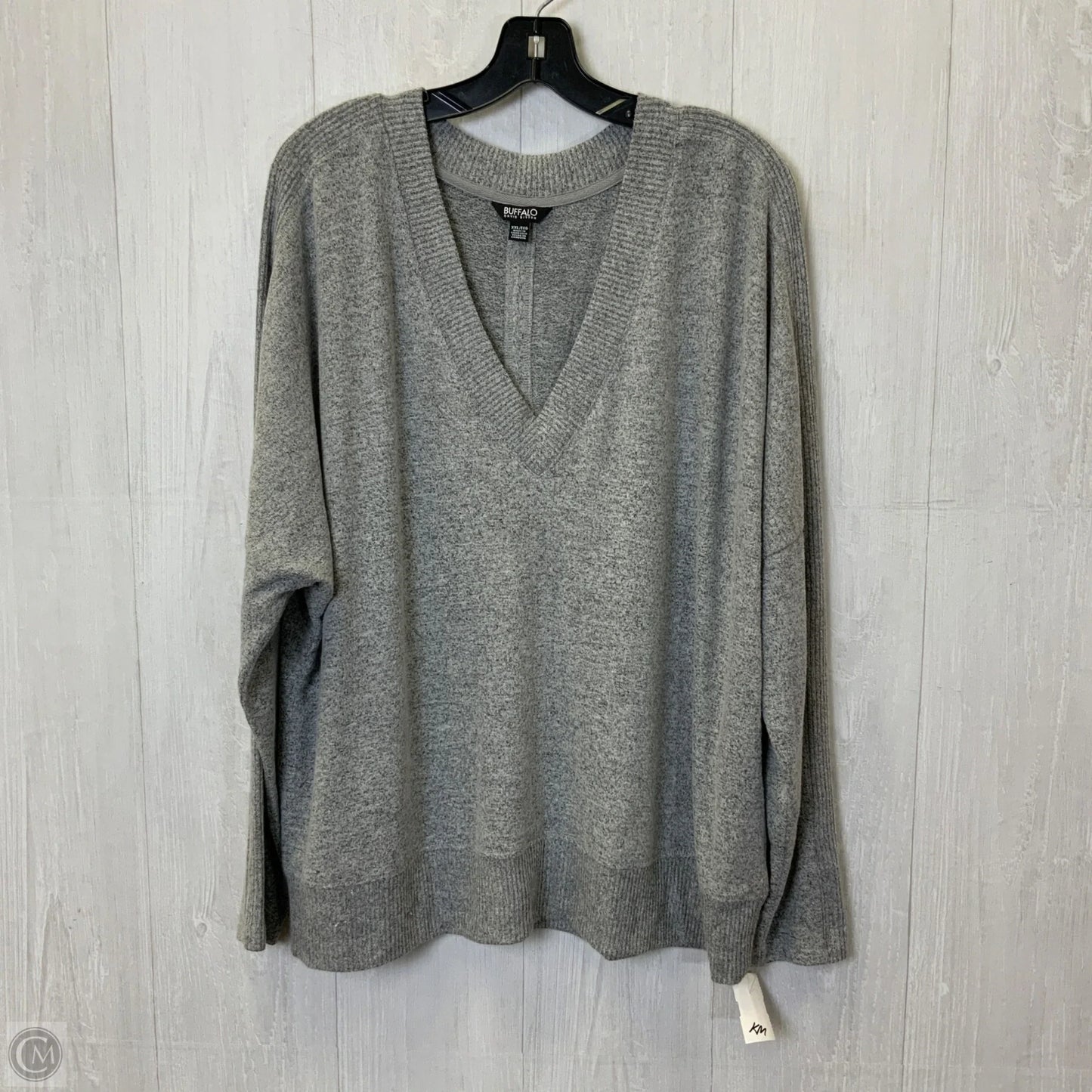 Top Long Sleeve Basic By Buffalo David Bitton In Grey, Size: 2x