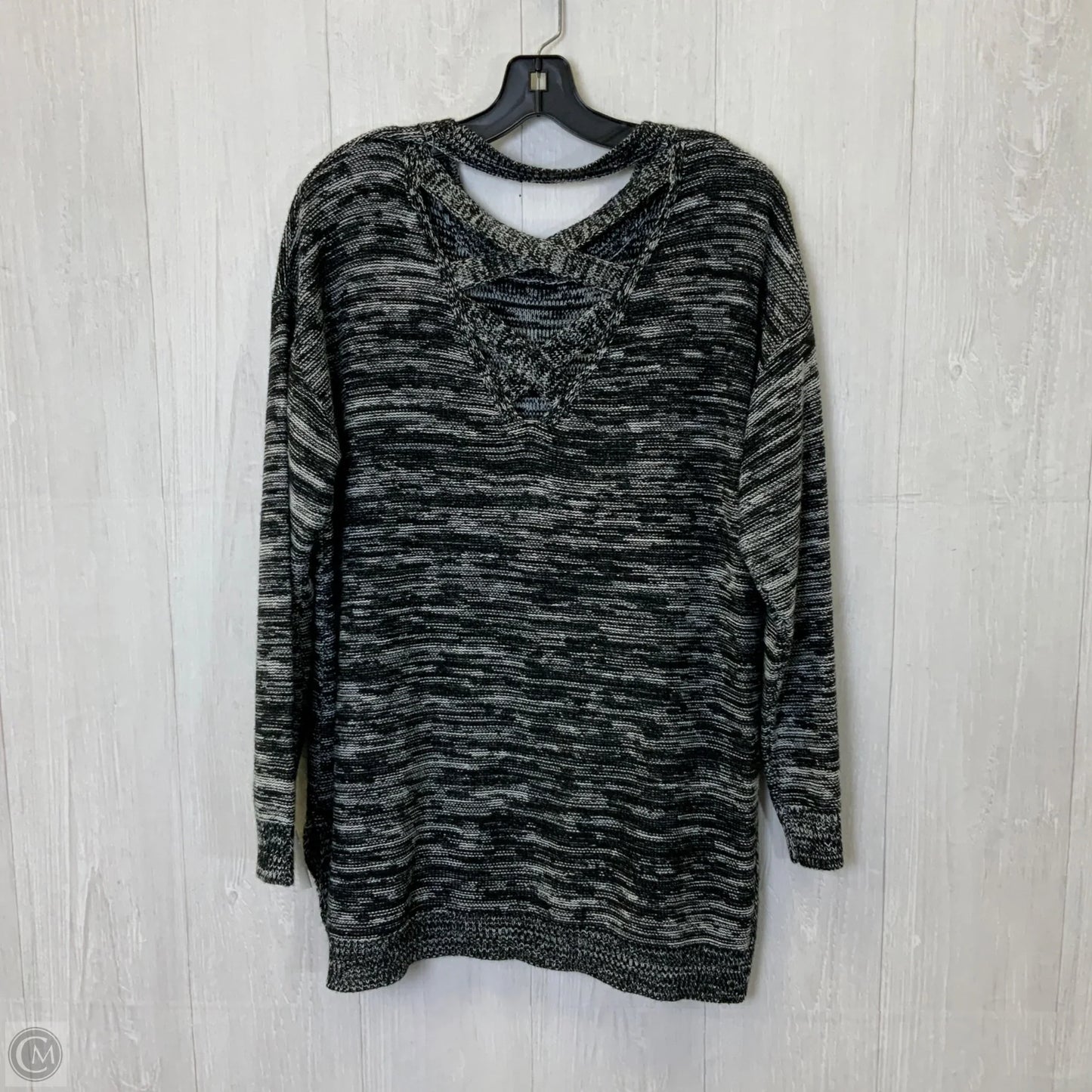 Sweater By Clothes Mentor In Black & Grey, Size: 2x