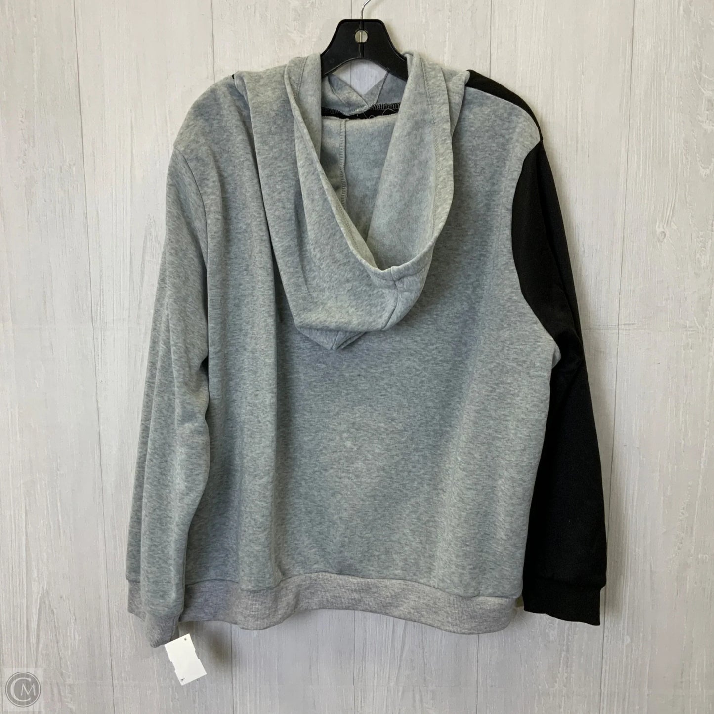 Sweatshirt Hoodie By Shein In Black & Grey, Size: 4x